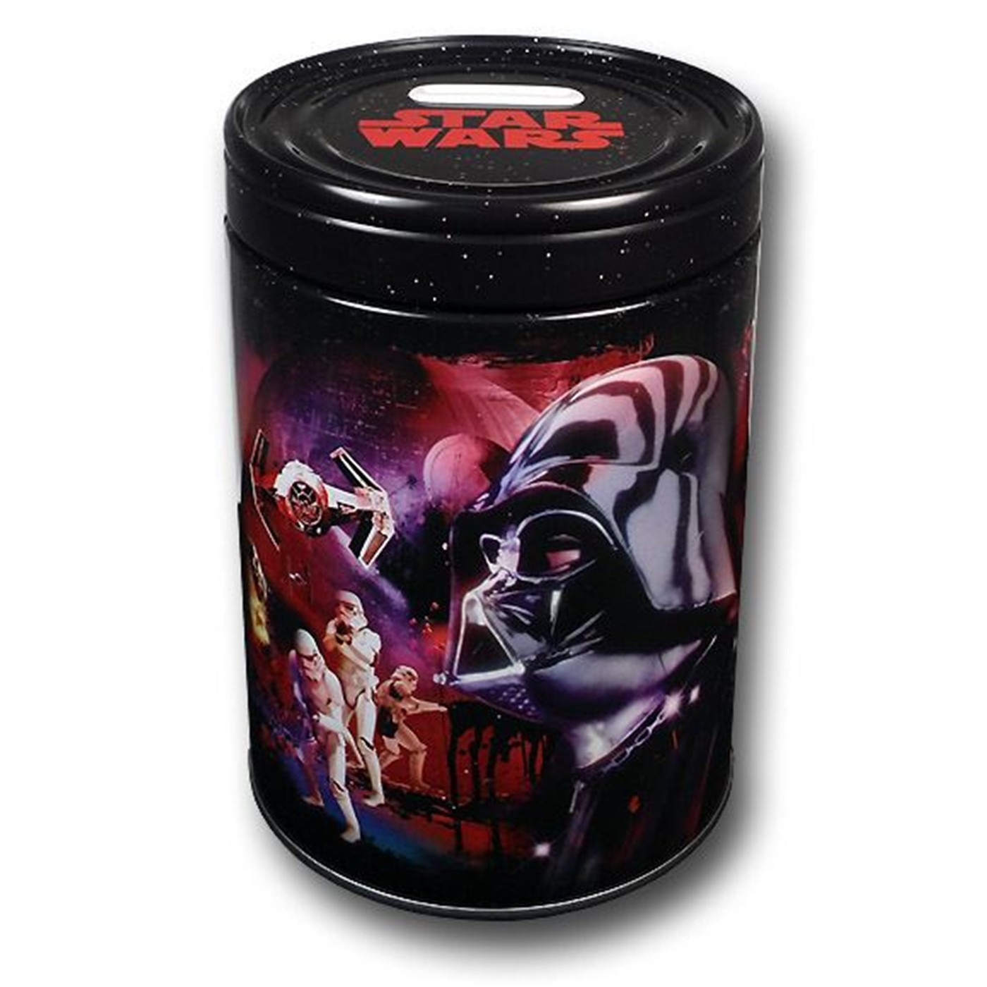 Star Wars Darth Vader Tin Can Coin Bank, Black