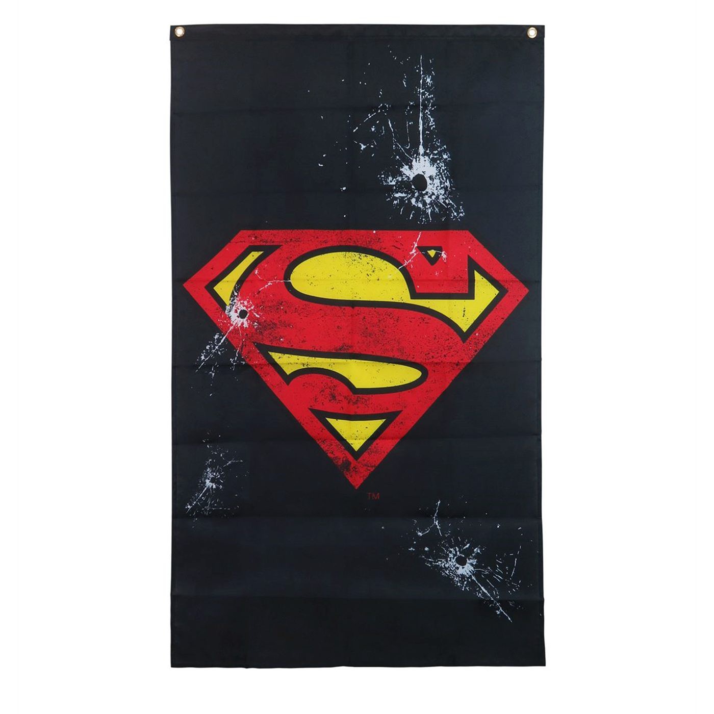 Superman Symbol Fabric Banner, Black
