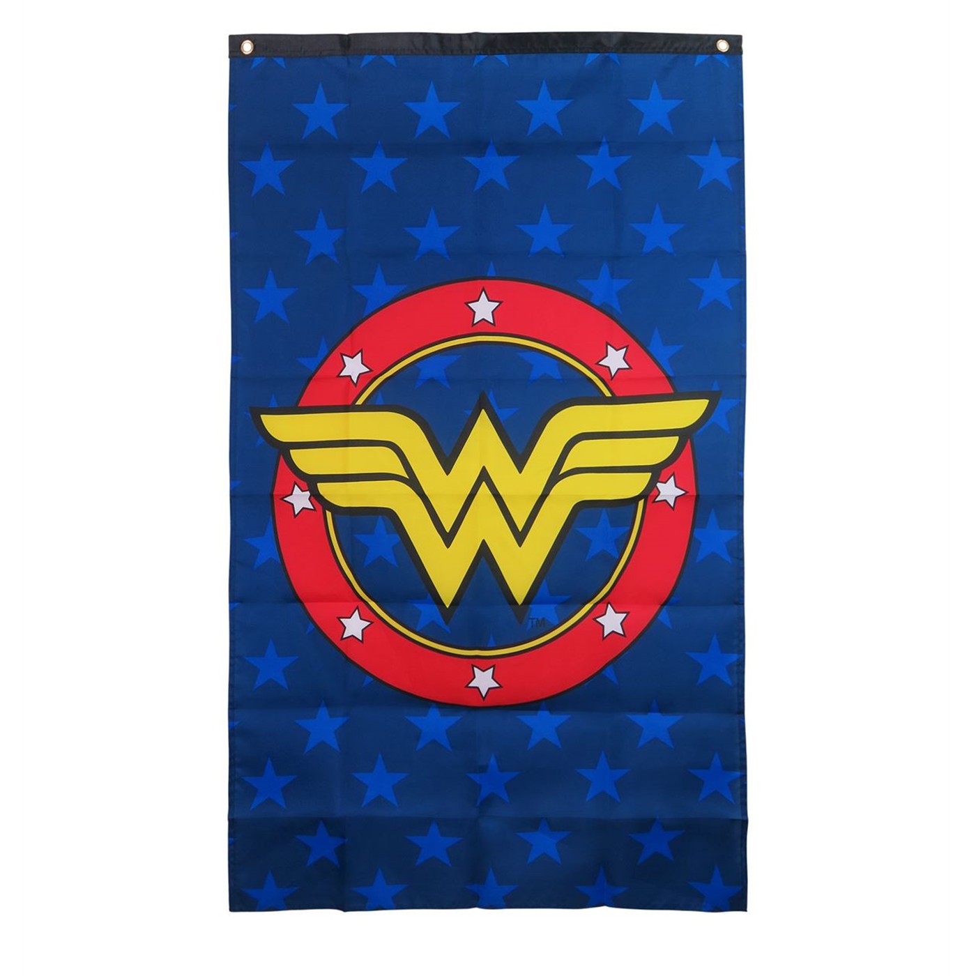 Wonder Woman Symbol Fabric Banner, Blue