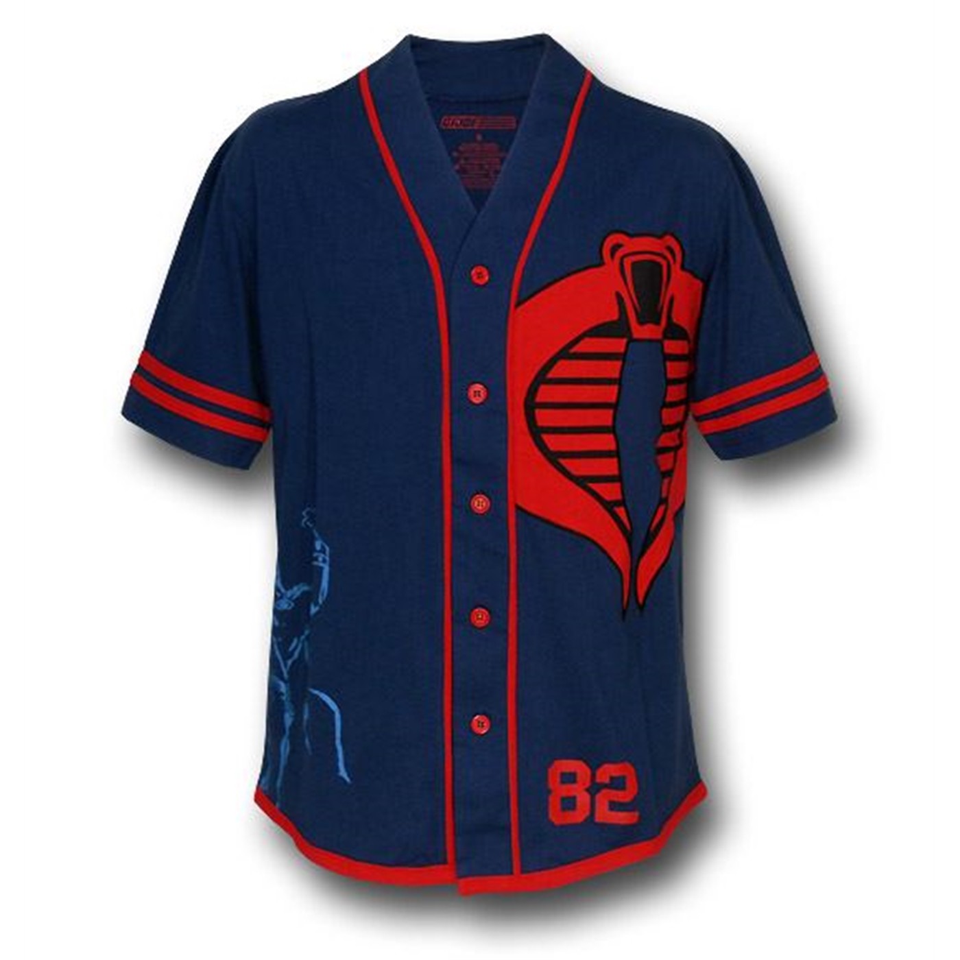GI Joe Cobra Commander Baseball Jersey, Blue
