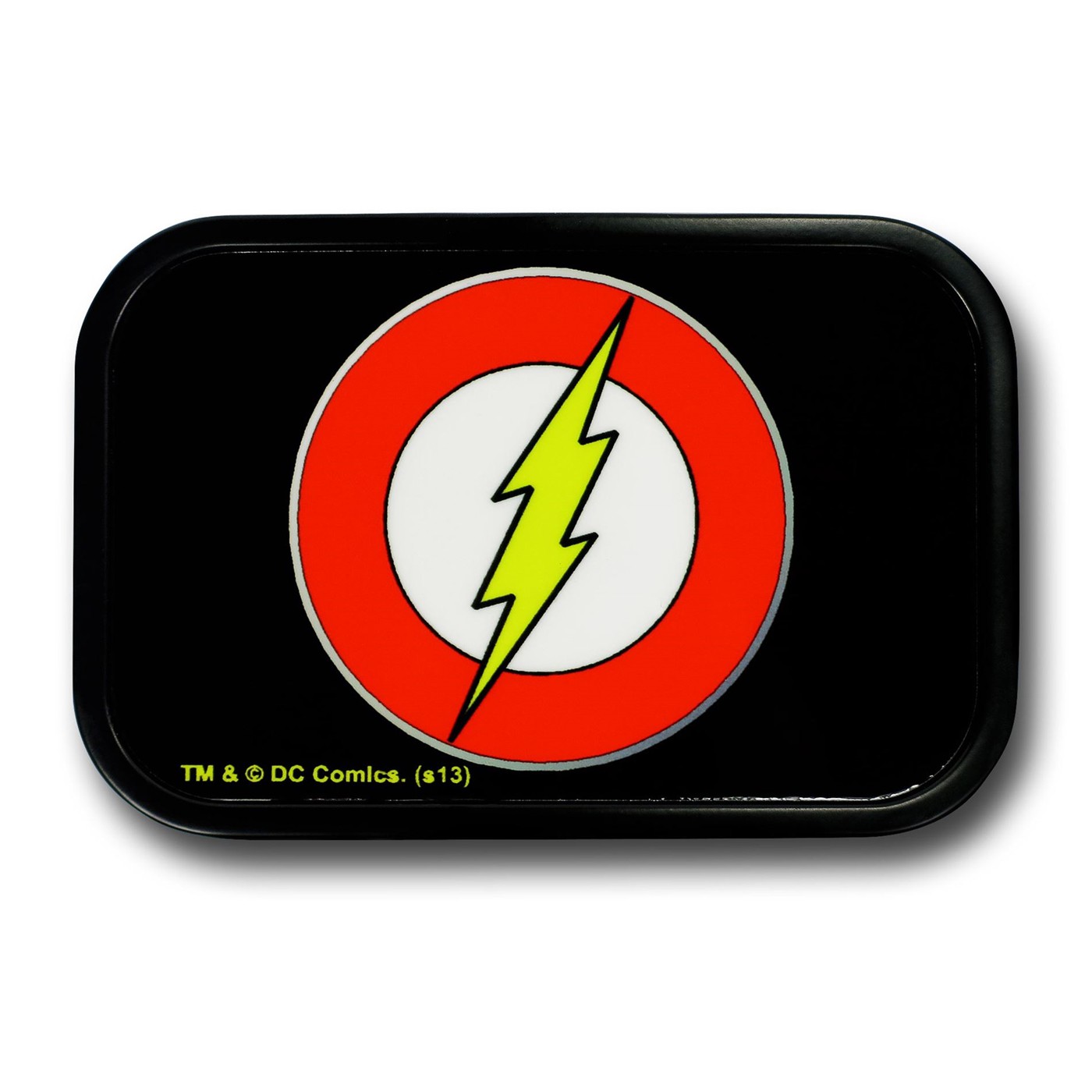 Flash Color Symbol Rectangular Belt Buckle, Black
