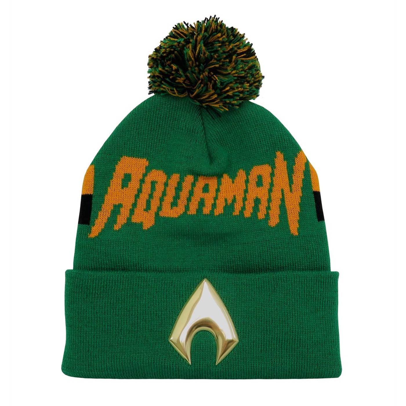 Aquaman Logo Chrome Weld Beanie, Green