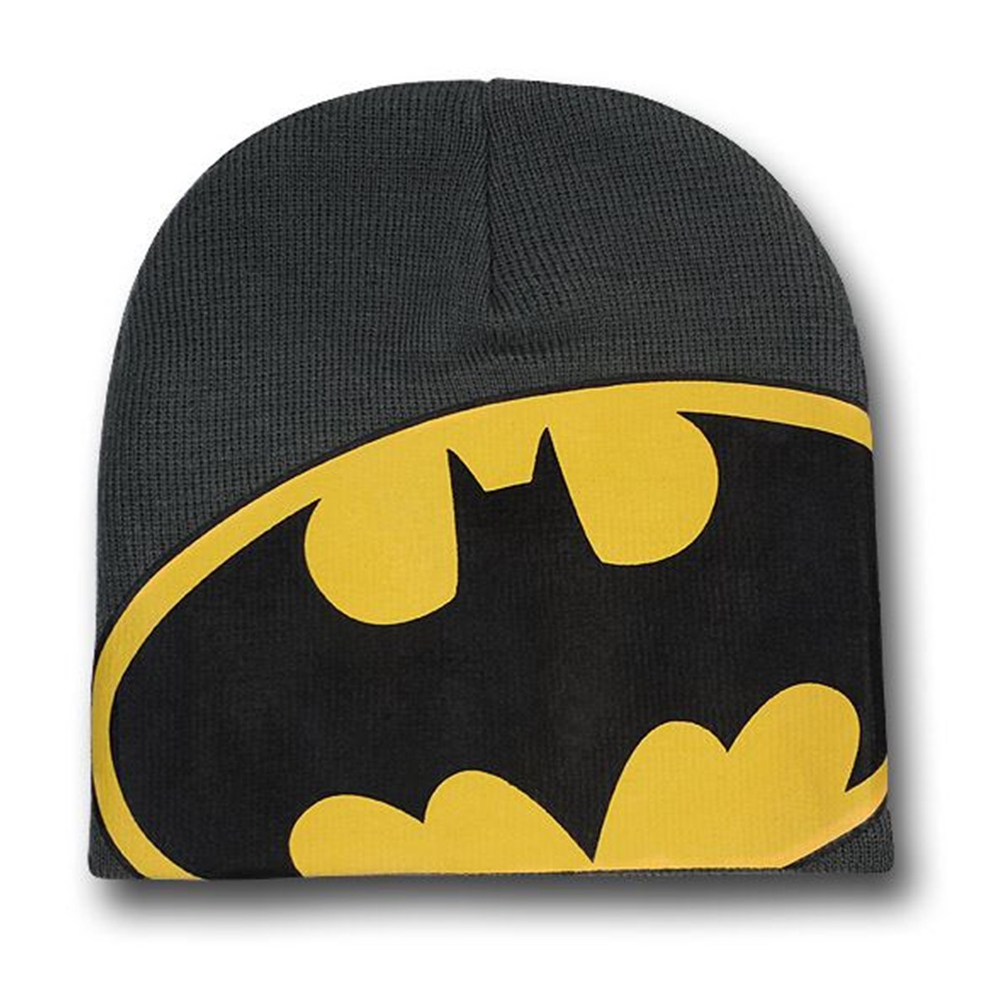 Batman Grey Big Cropped Bat Symbol Beanie
