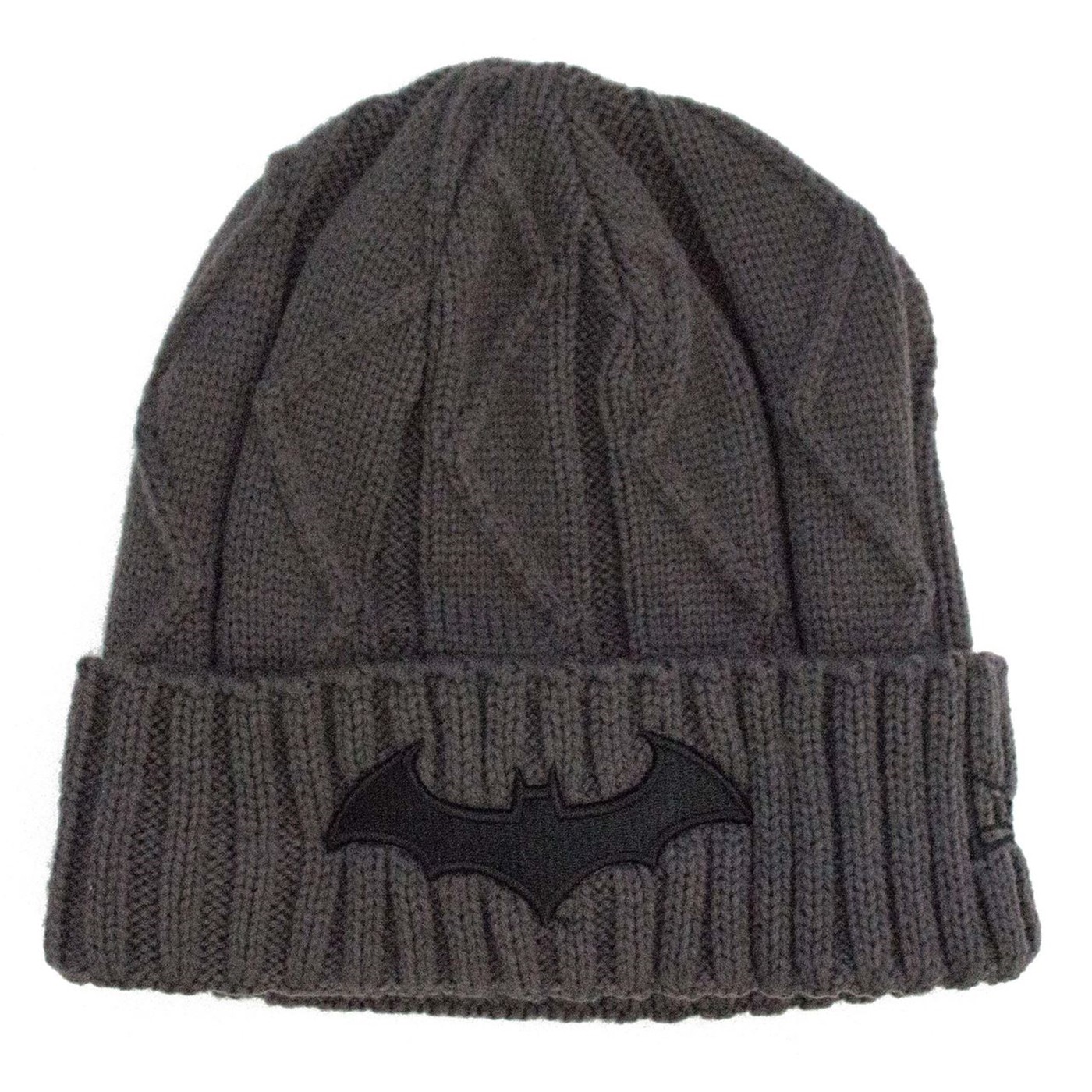 Batman HUSH Symbol with Batcave Weave Unisex Knit Beanie, Grey
