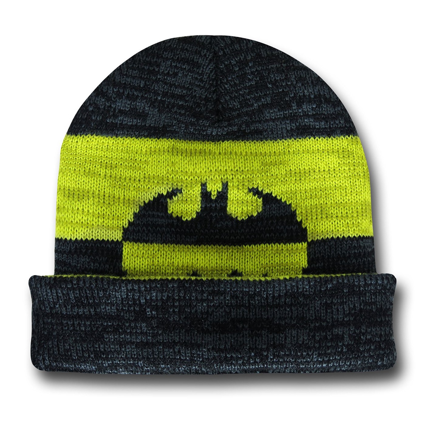 Batman Roll-Up Striped Beanie, Black