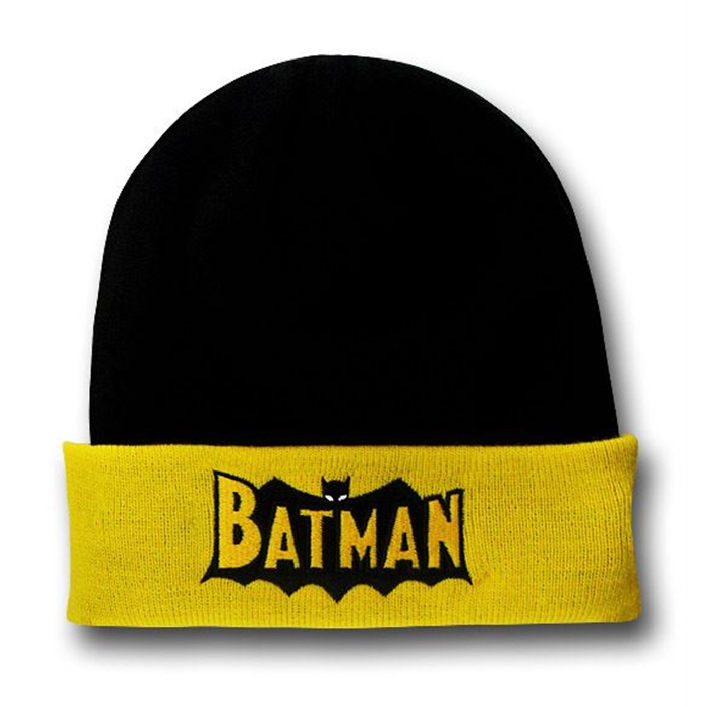 Batman Symbol Black Flip It Up Beanie, Black