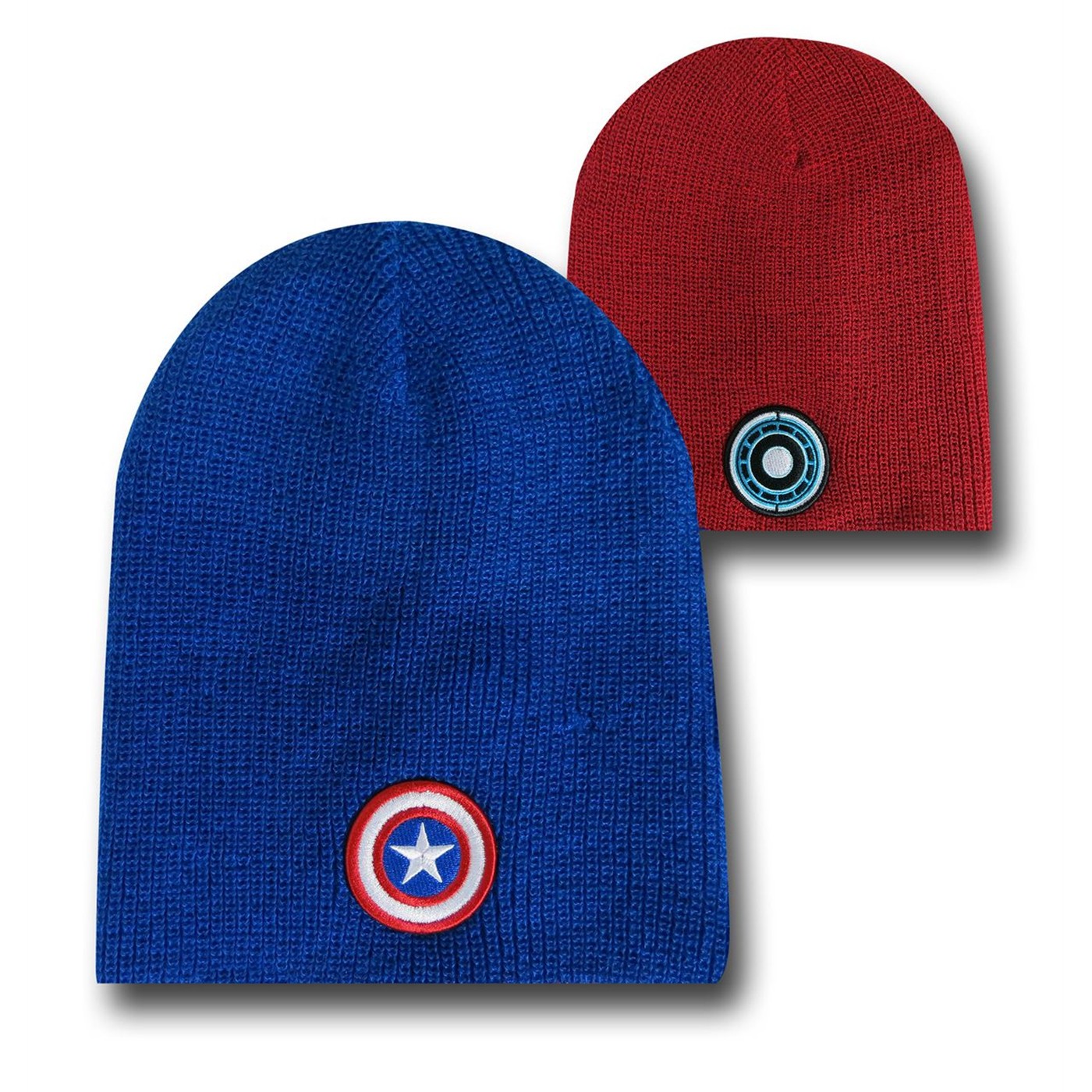 Captain America and Iron Man Reversible Beanie, Blue