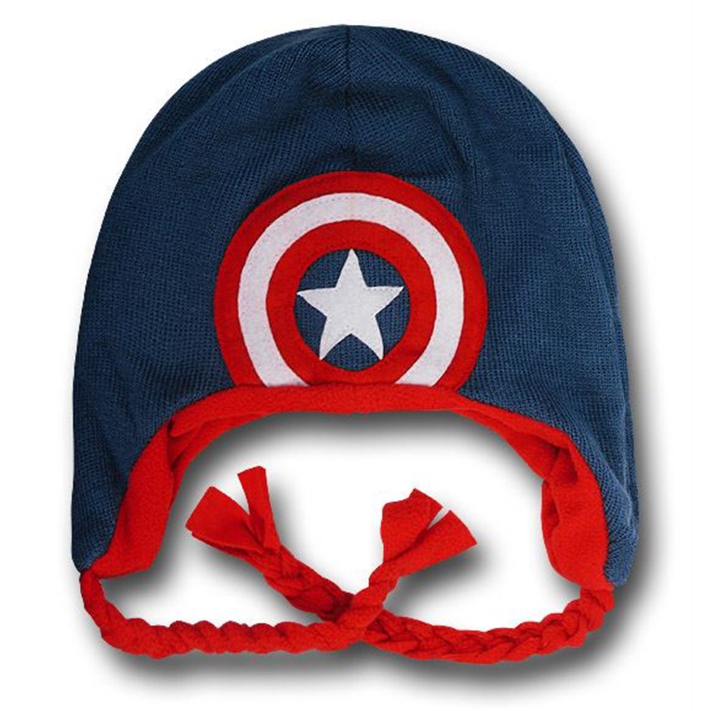 Captain America Shield Laplander Beanie, Blue