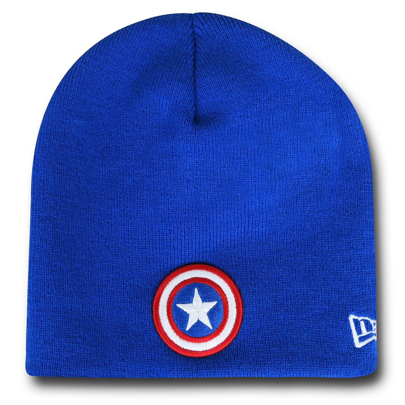 Captain America Royal Blue Shield Symbol Beanie, Blue