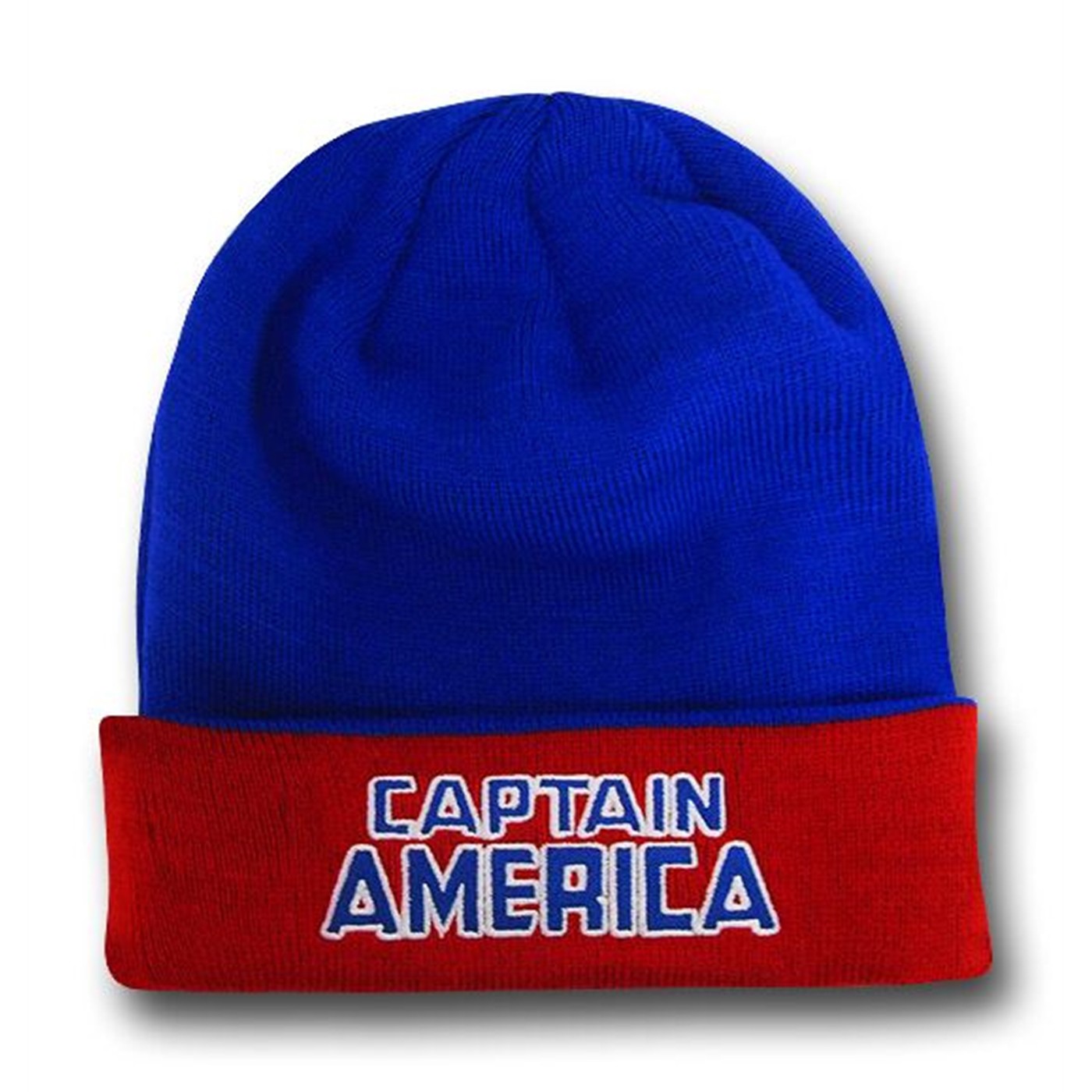 Captain America Symbol Flip It Up Beanie, Blue