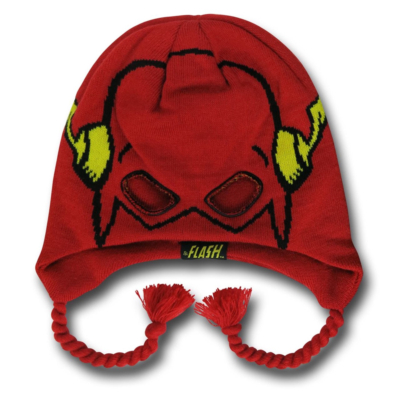 Flash Masked Peruvian Beanie, Red
