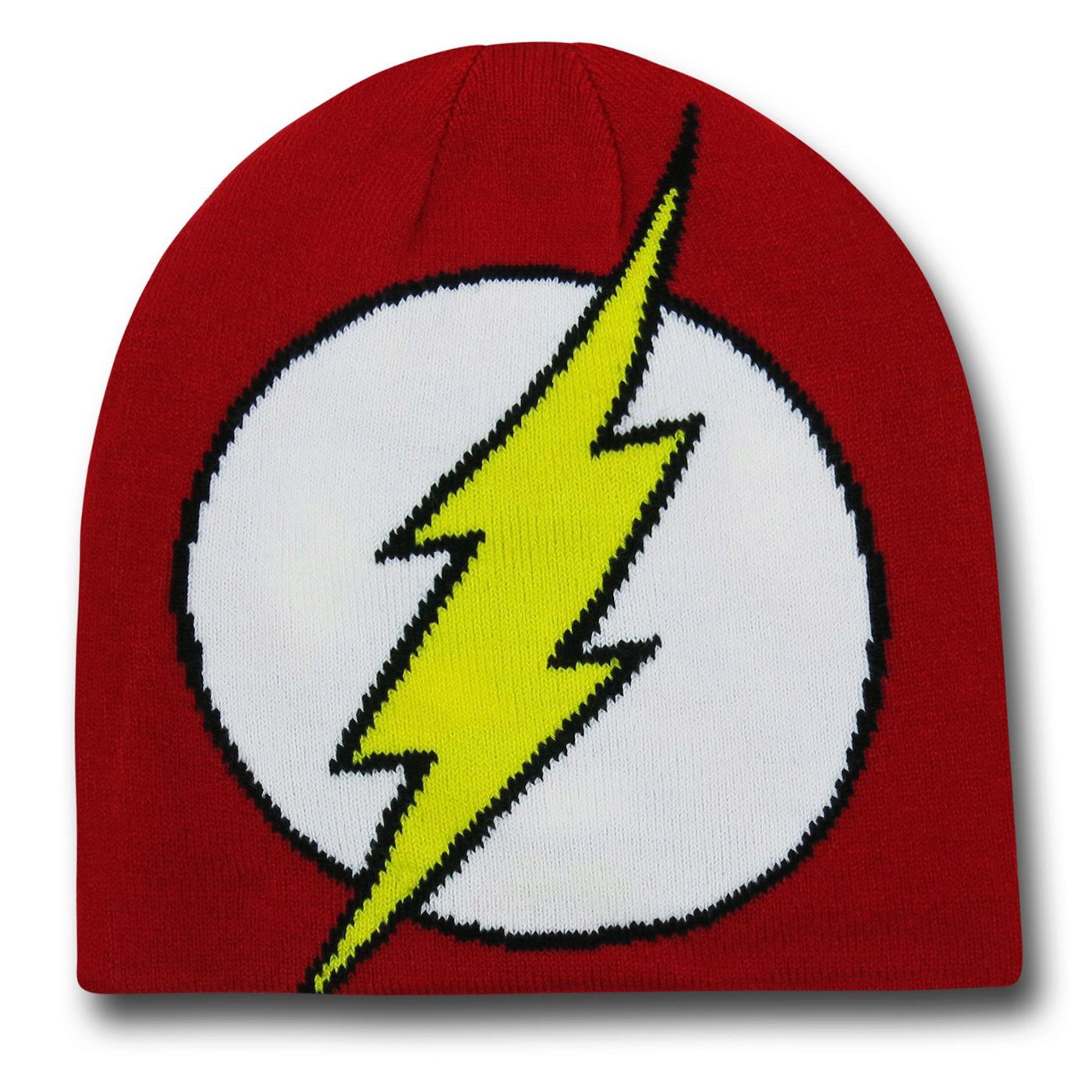 Flash Symbol Reversible Beanie, Red