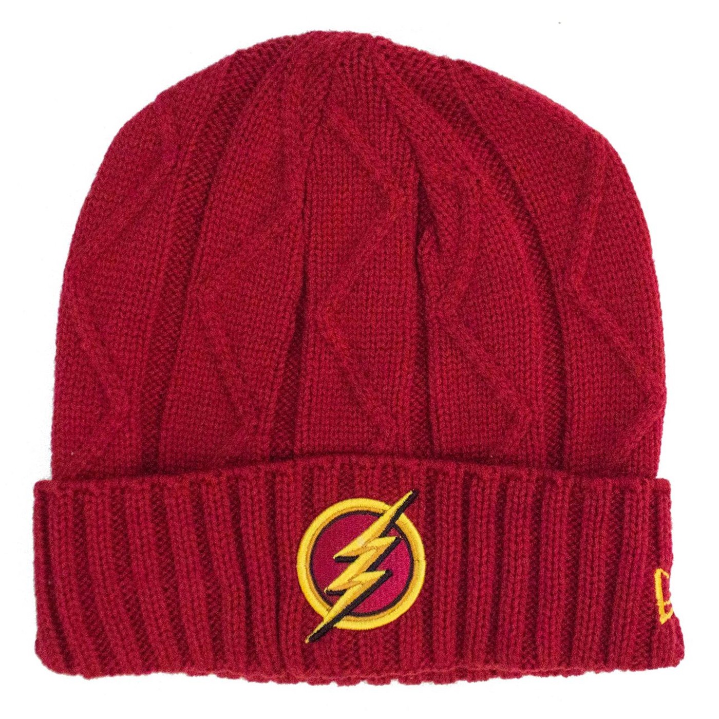 Flash Symbol Speedforce Weave Unisex Knit Beanie, Red
