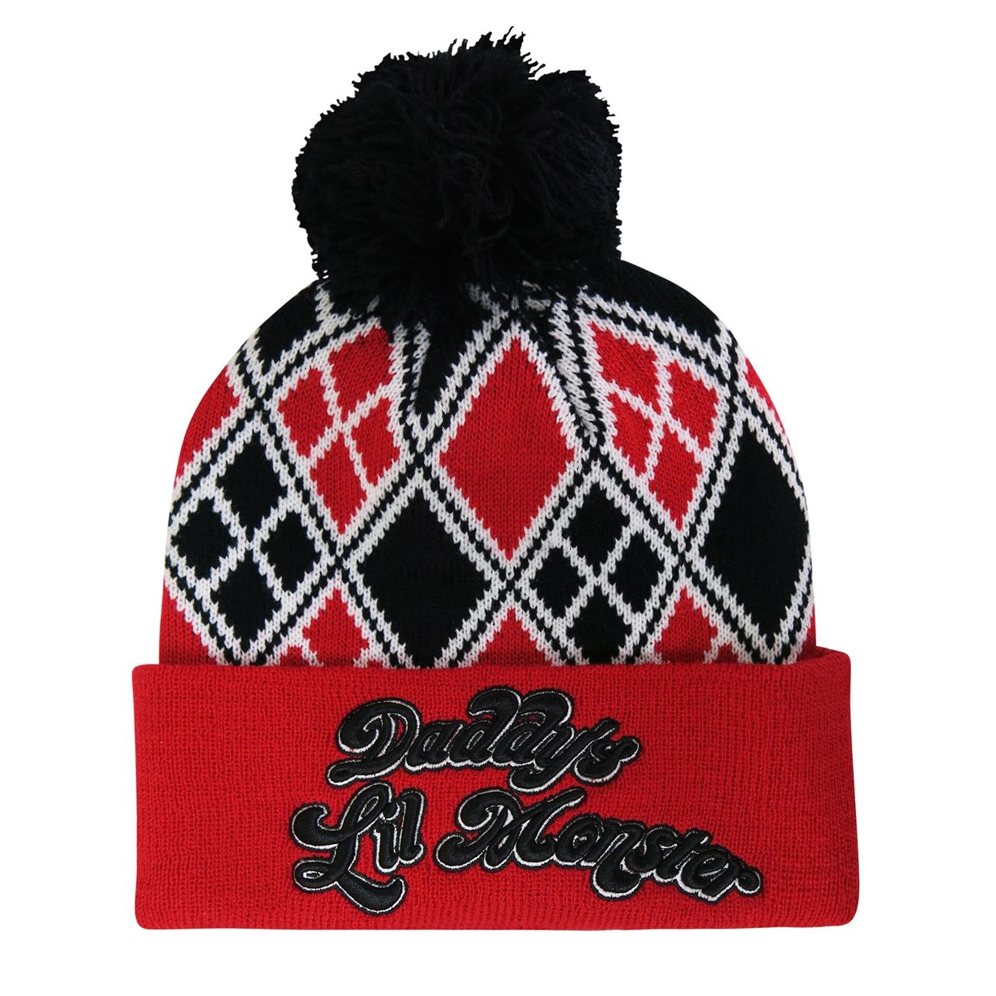 Harley Quinn Suicide Squad Pom Pom Beanie, Red