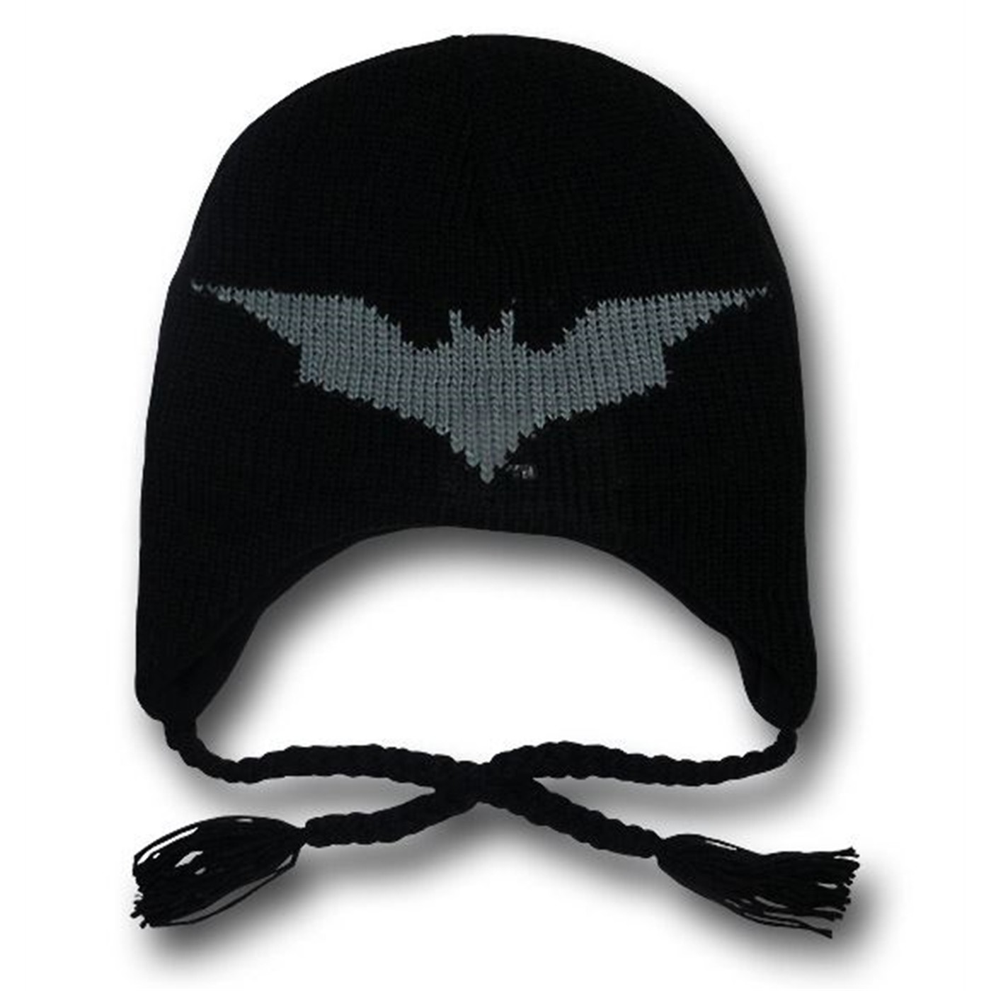 Batman Dark Knight Symbol Black Peruvian Beanie, Black