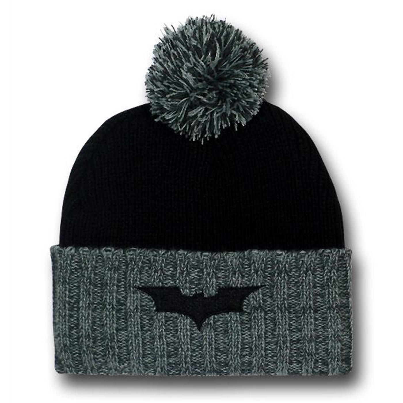 Batman Dark Knight Symbol Pom Pom Beanie, Black