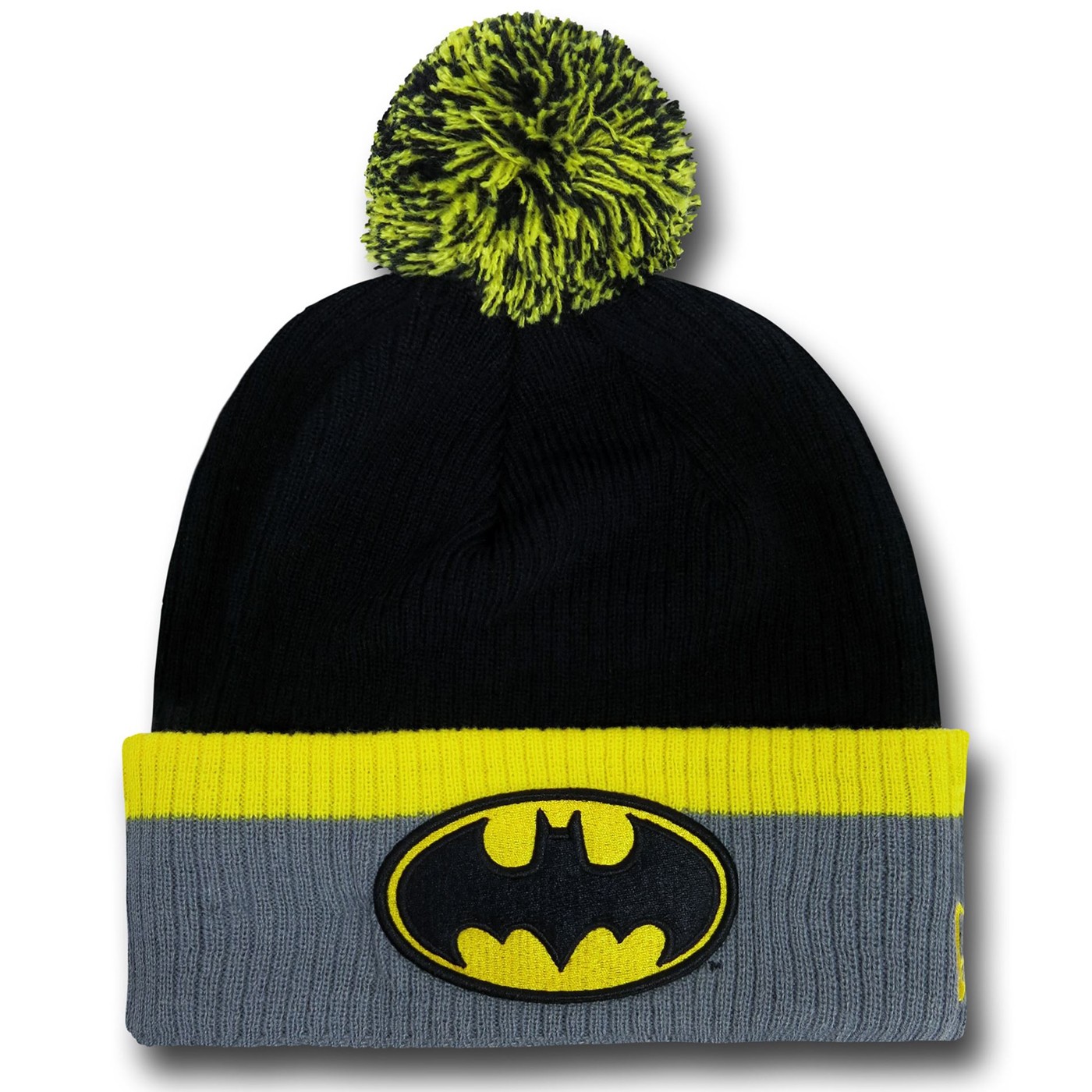 Batman Symbol Cuff Popper Beanie, Black