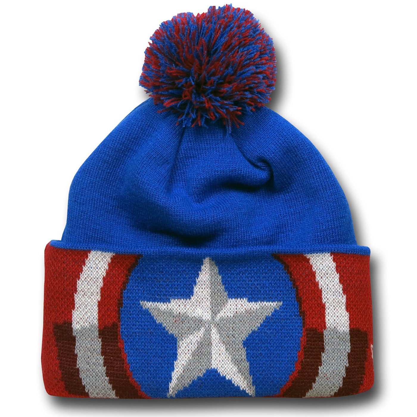 Captain America Symbol Major Cuff Beanie, Blue