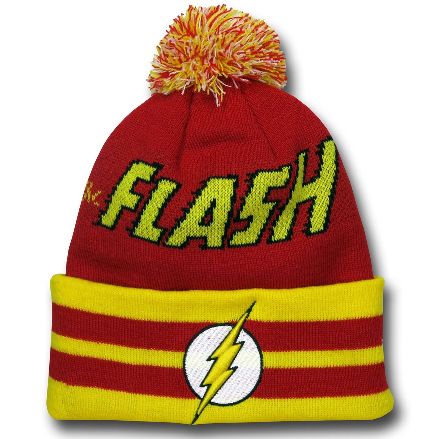 Flash Hero Logo Point Knit Beanie, Red