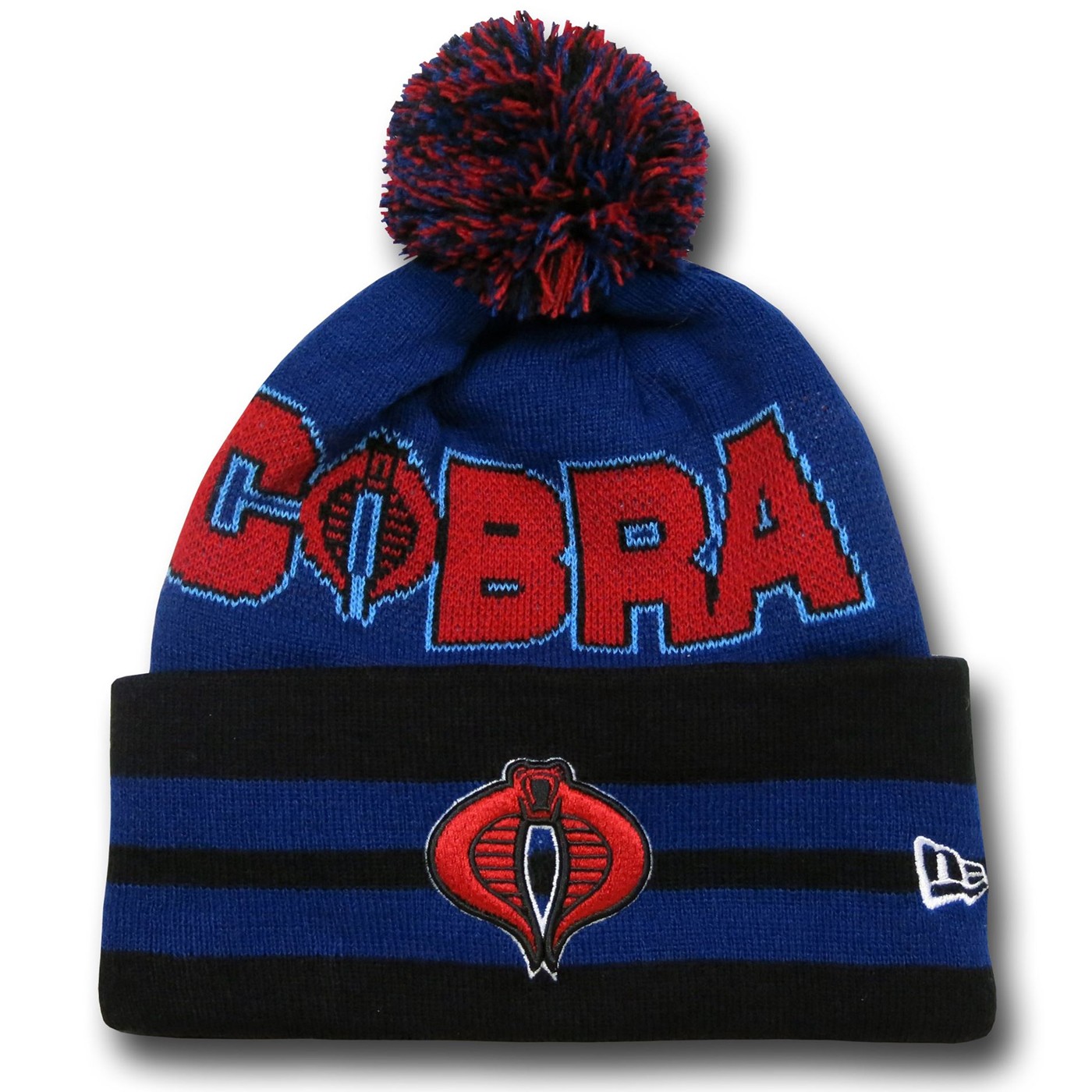 GI Joe Cobra Logo Wide Point Knit Beanie, Blue