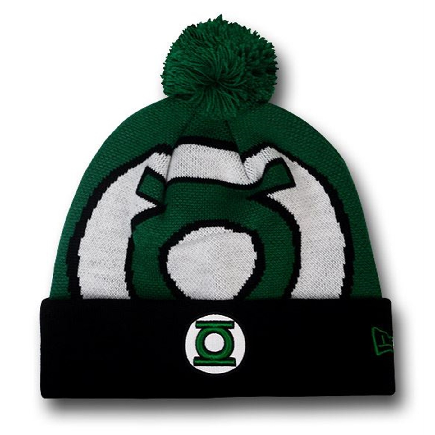 Green Lantern Symbol Pom Pom Beanie, Green