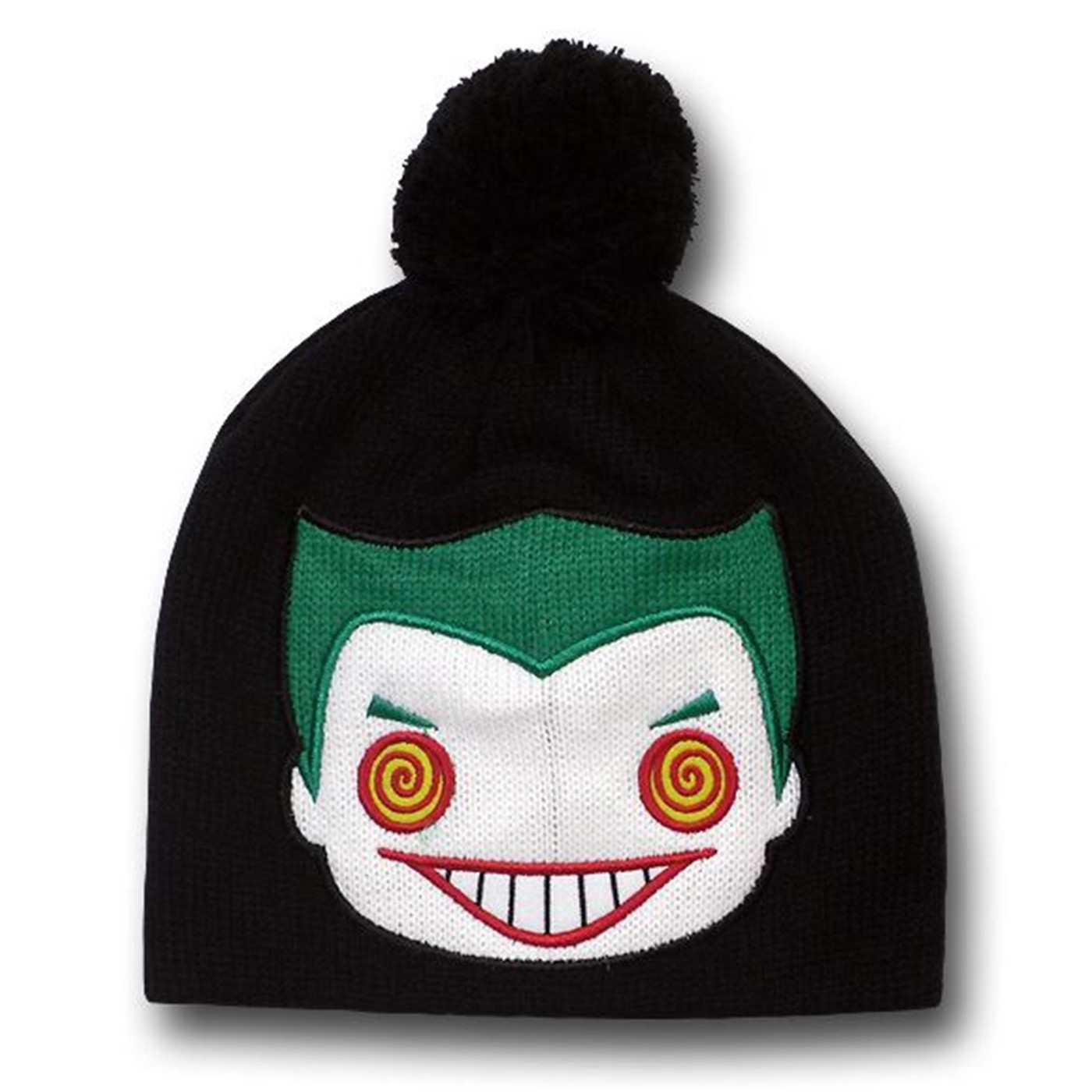 Joker Pop Heroes Black Pom Pom Beanie, Black
