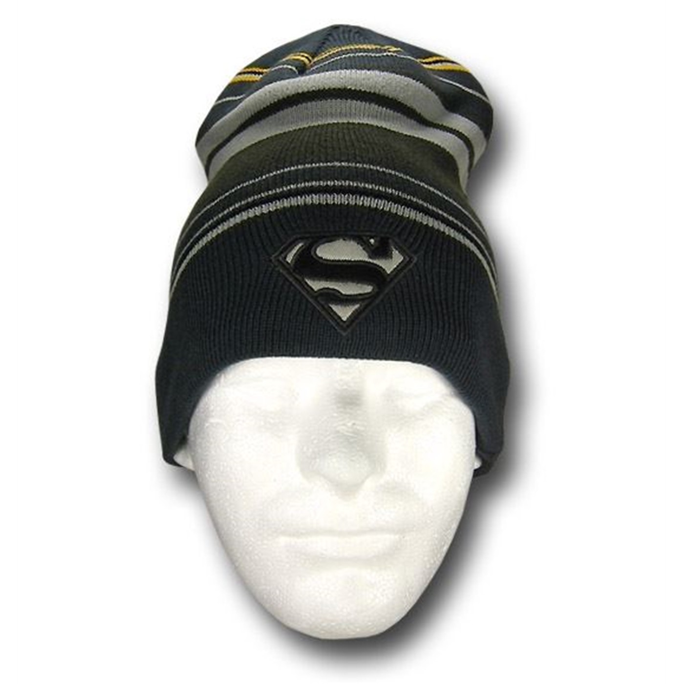 Superman Symbol Striped Beanie
