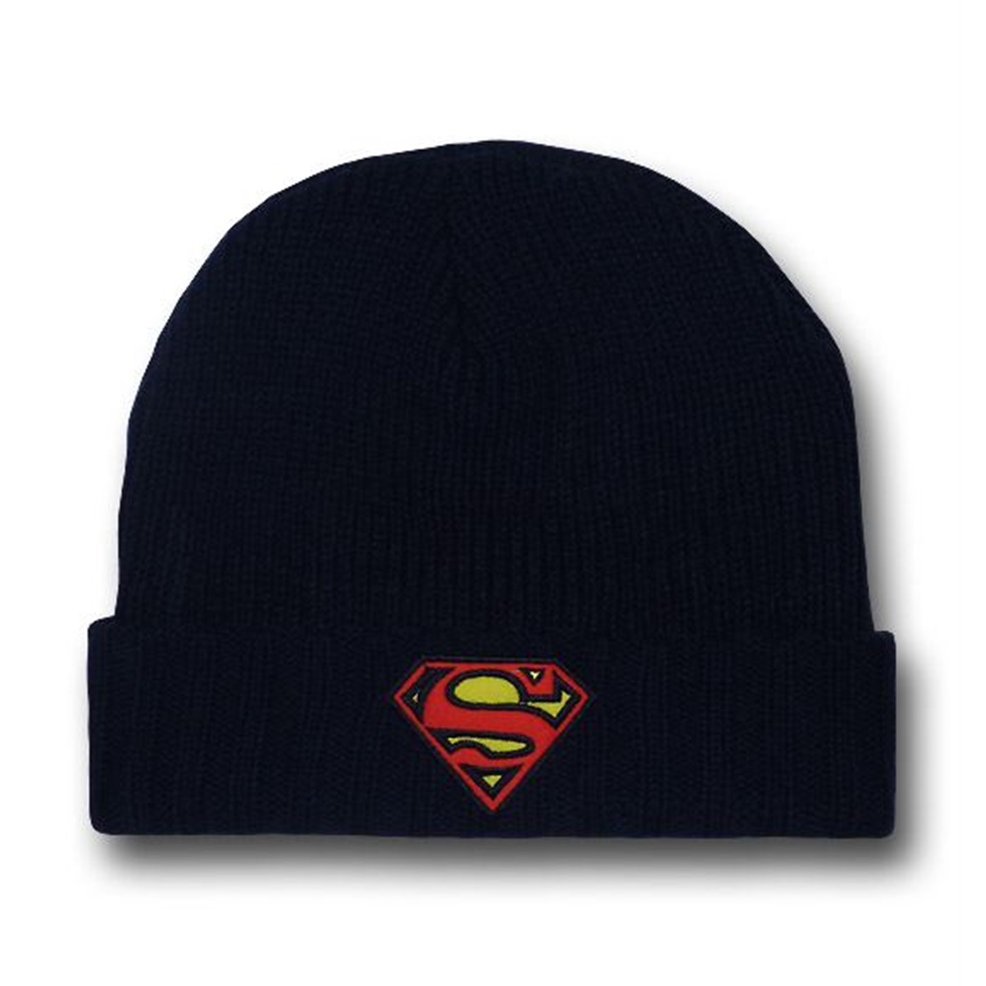 Superman Symbol Blue Roll-Up Beanie, Blue