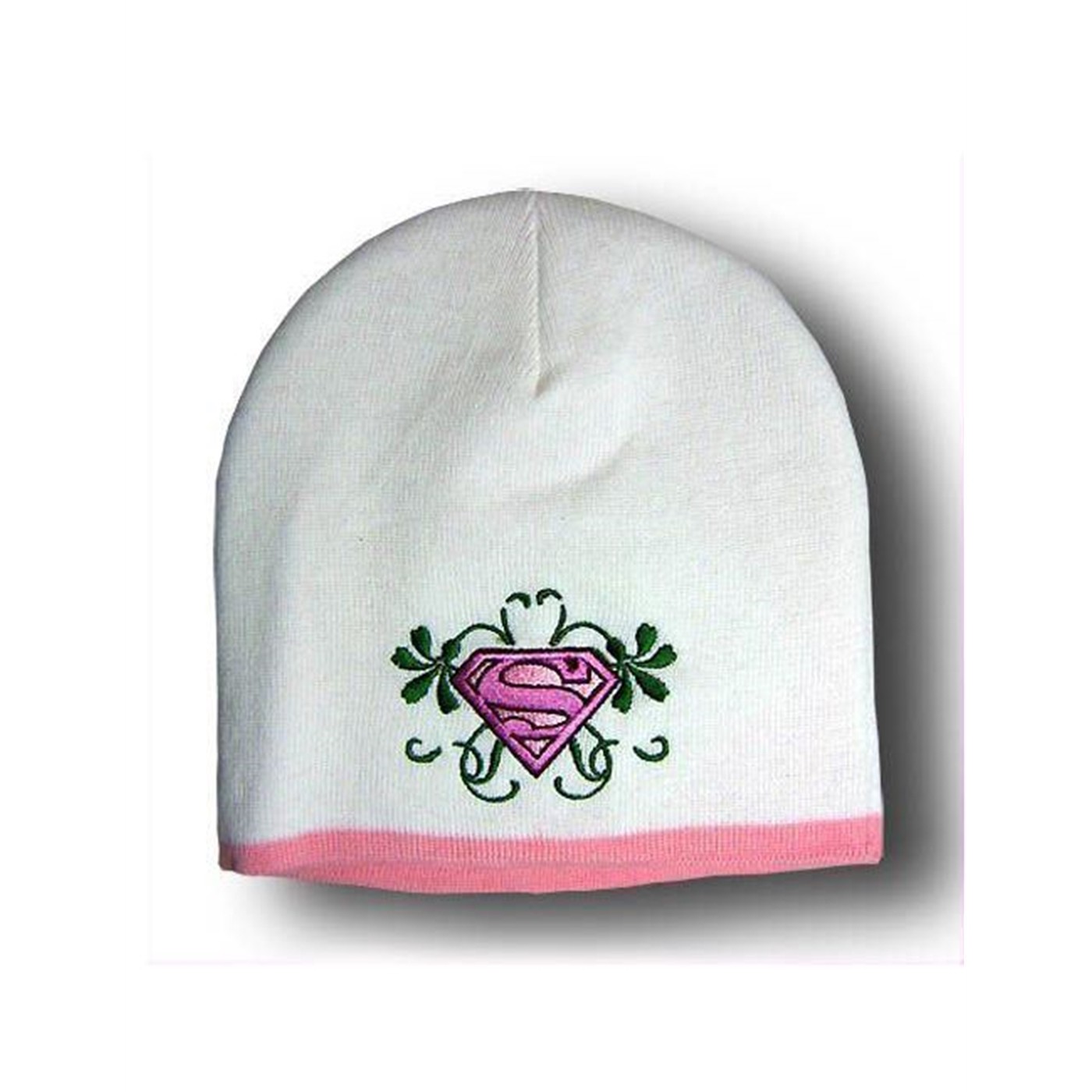 Supergirl Beanie White / Pink