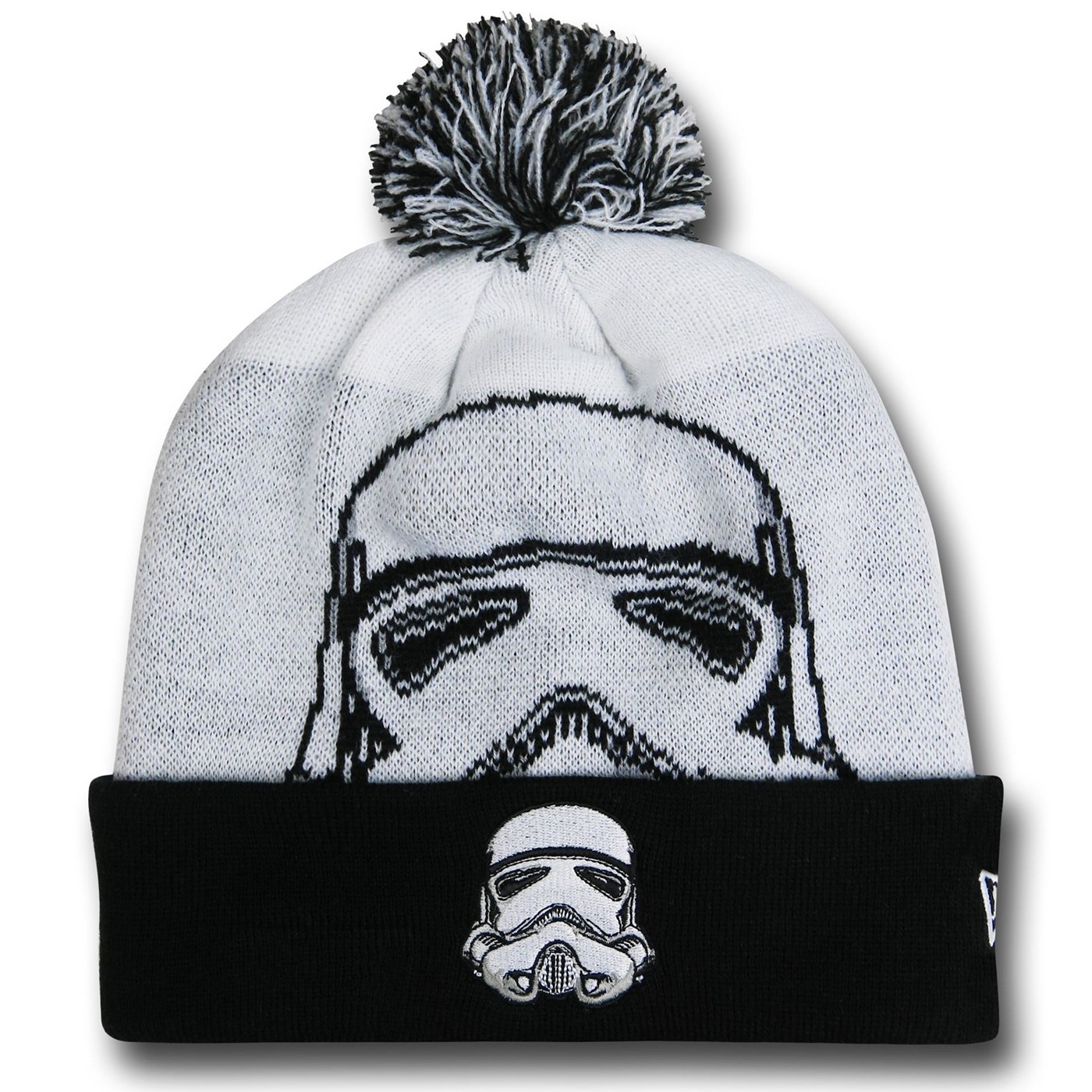 Star Wars Trooper Big Face Pom Pom Beanie, White
