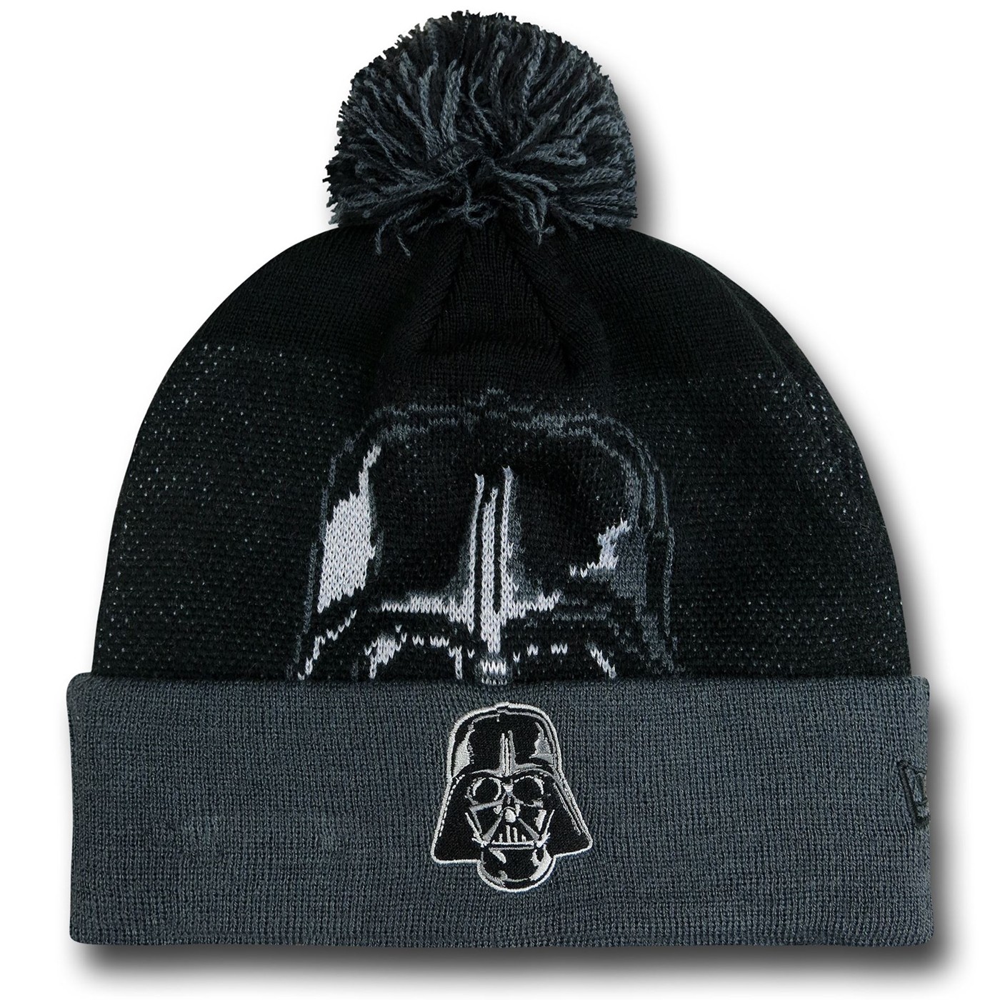 Star Wars Vader Big Face Pom Pom Beanie, Black