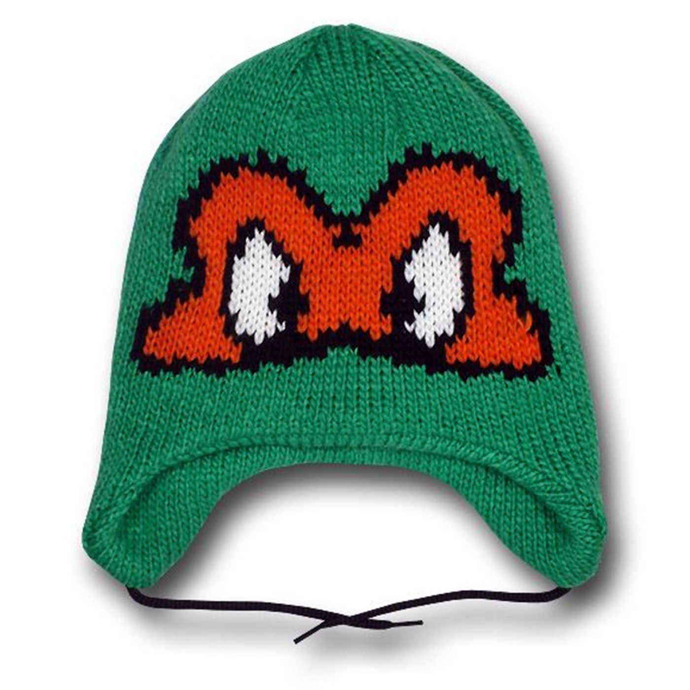TMNT Michelangelo Leonardo Peruvian Reversible Beanie, Green