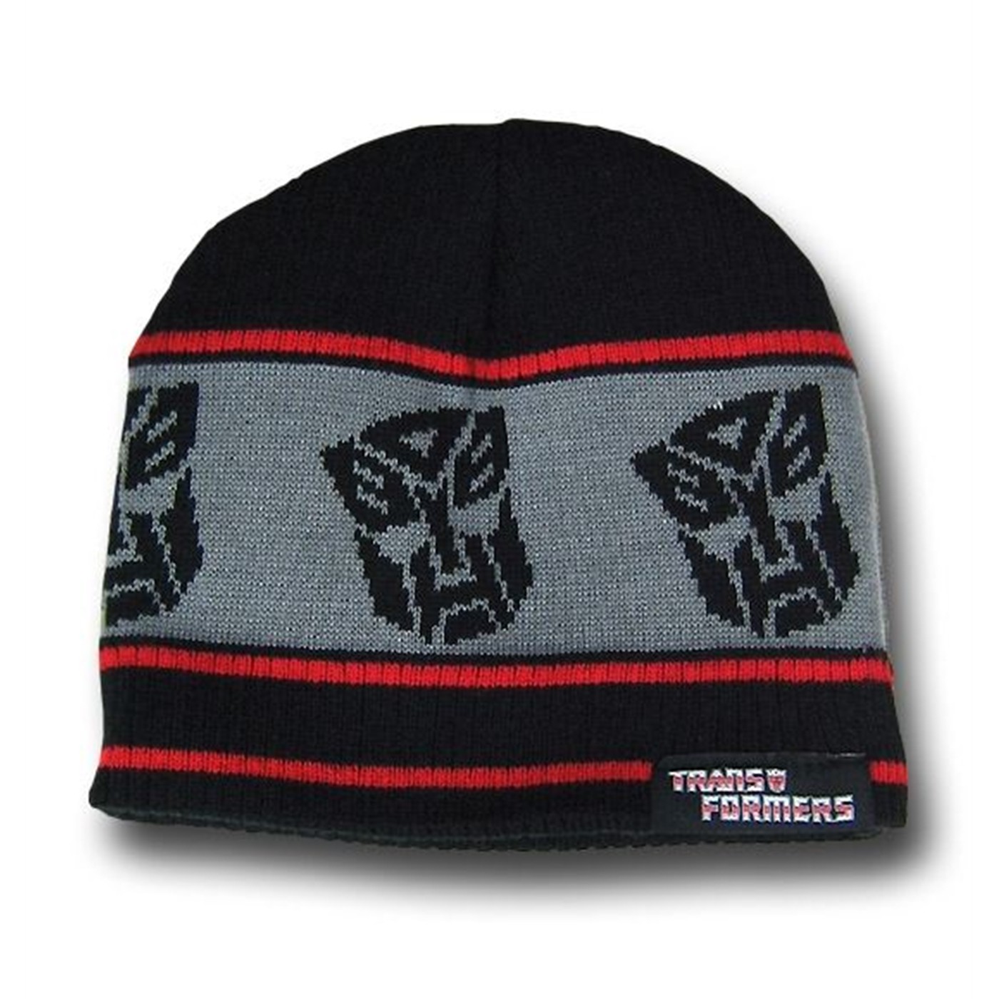 Transformers Autobot and Decepticon Reversible Beanie, Grey