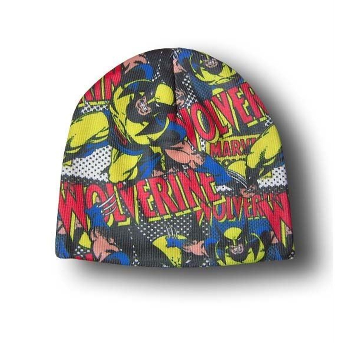 Wolverine Comic Book Beanie, Yellow
