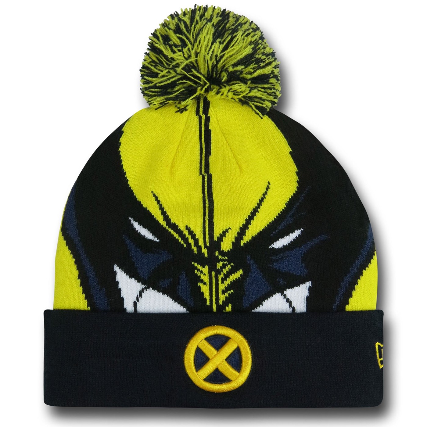 Wolverine Big Face Pom Pom Beanie, Black