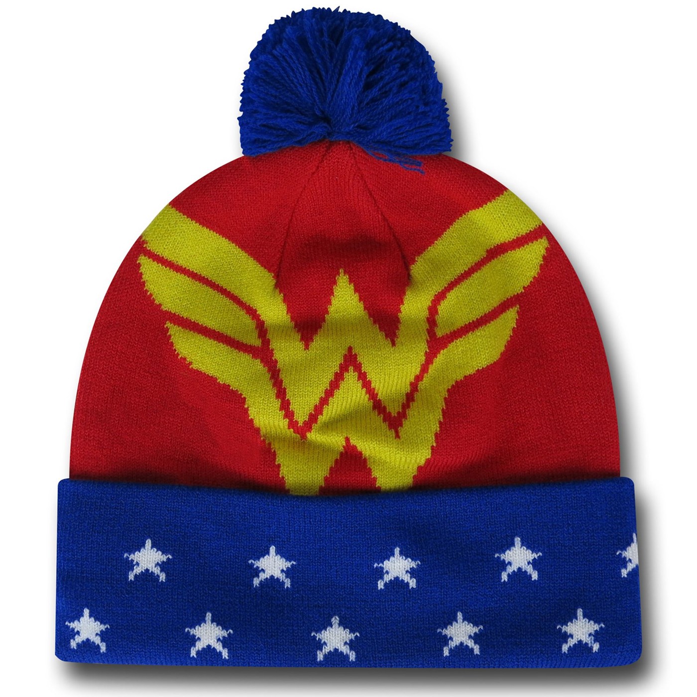 Wonder Woman Stars Pom Pom Beanie, Blue