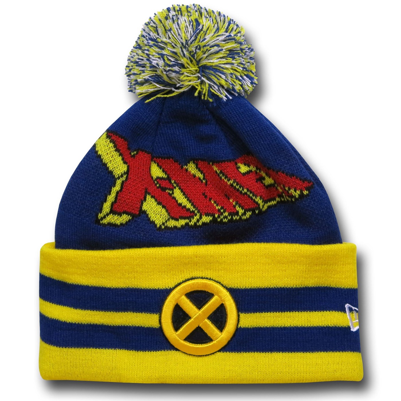 X-Men Logo Wide Point Knit Beanie, Blue