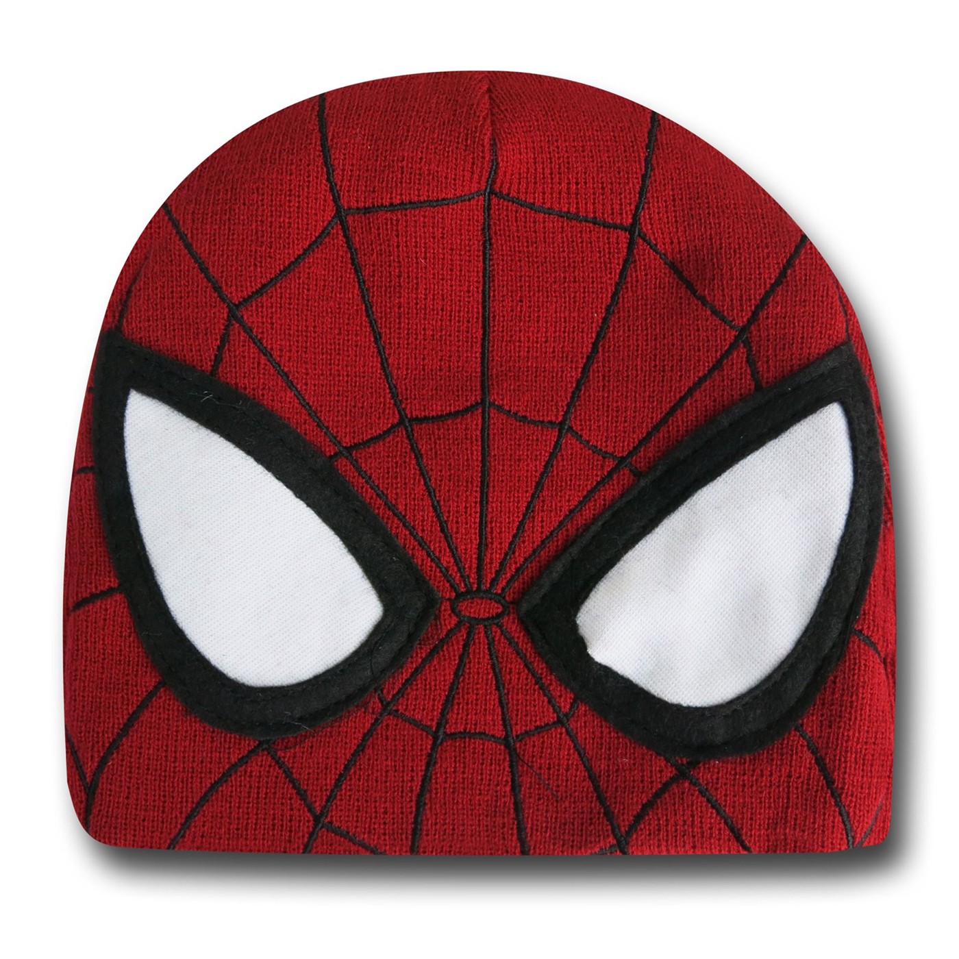 Spiderman Mask & Eyes Beanie, Red
