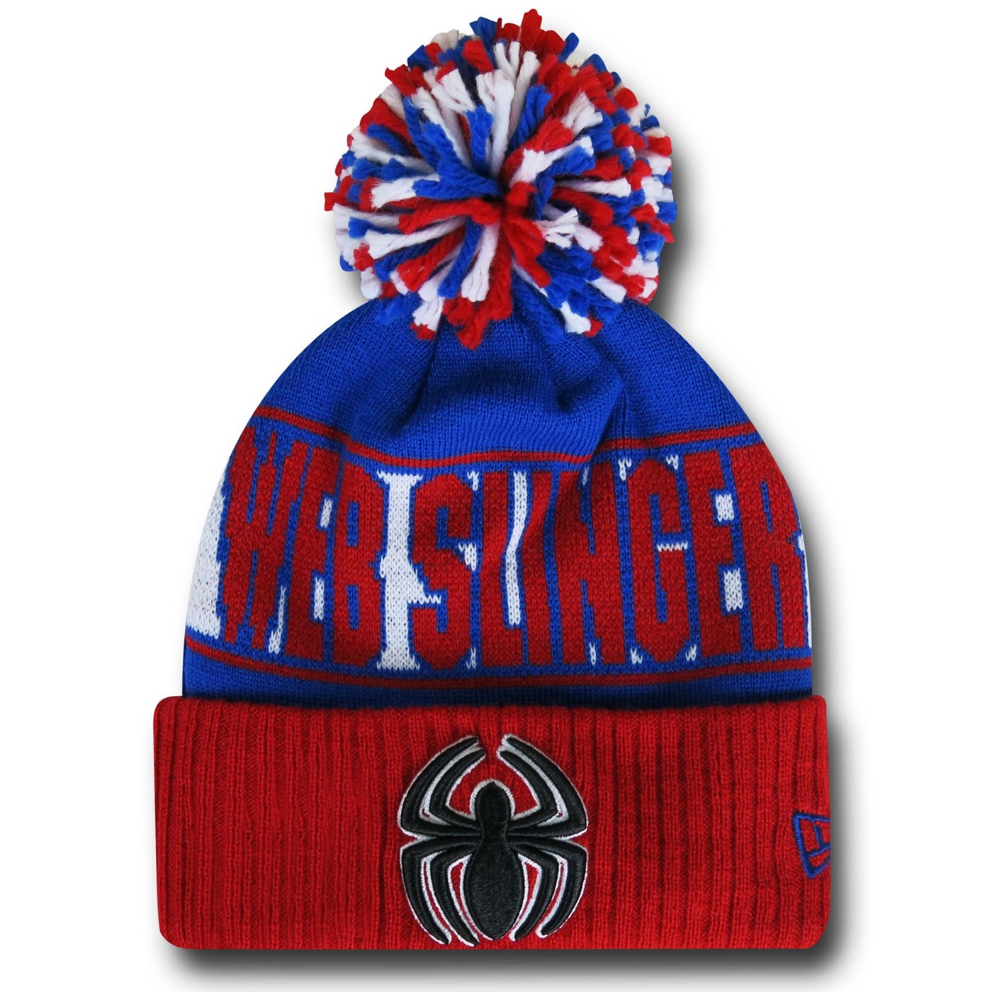 Spiderman Web Slinger Kids Pom Beanie, Blue