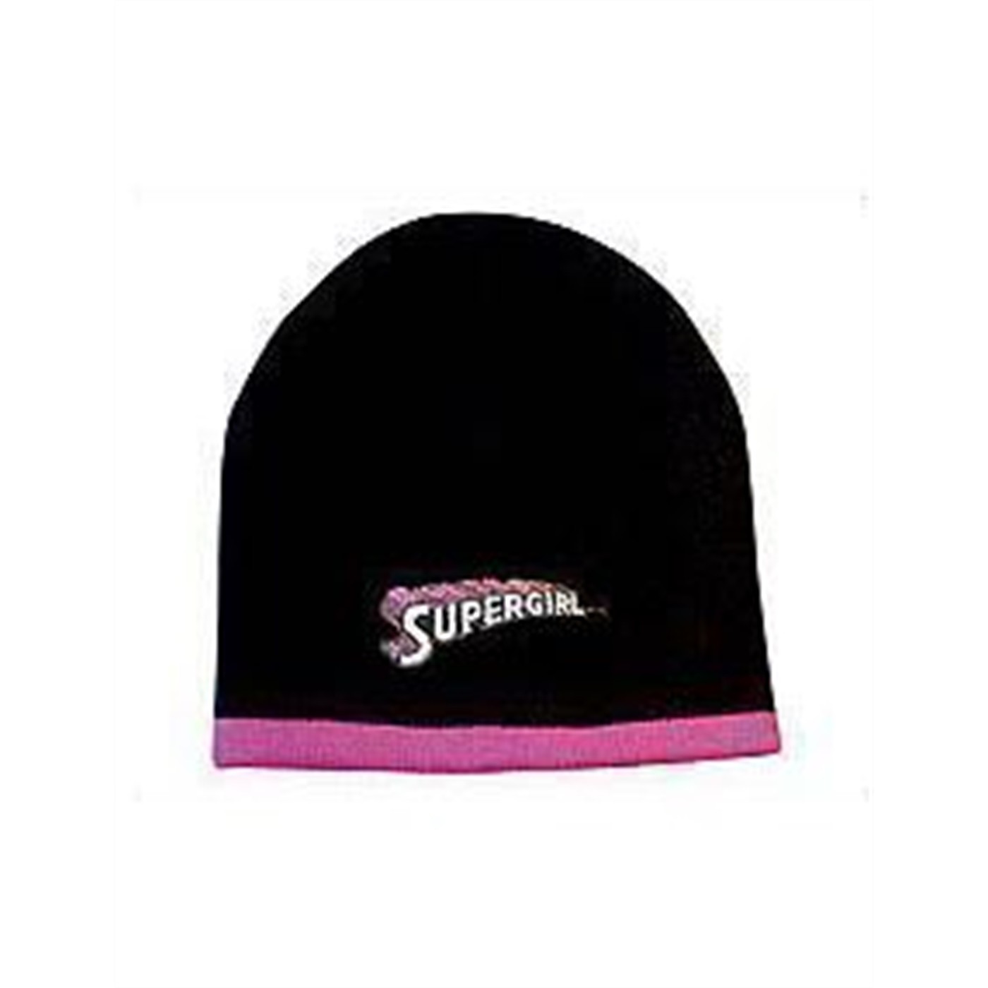 Supergirl Beanie Black and Pink
