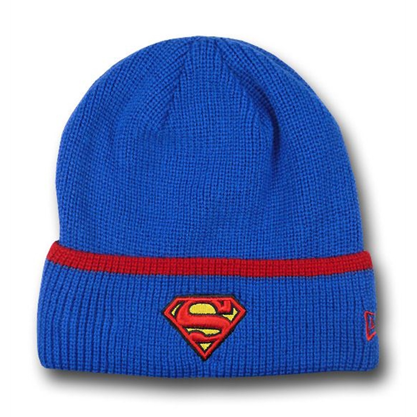 Superman Red Stripe Blue Beanie, Blue