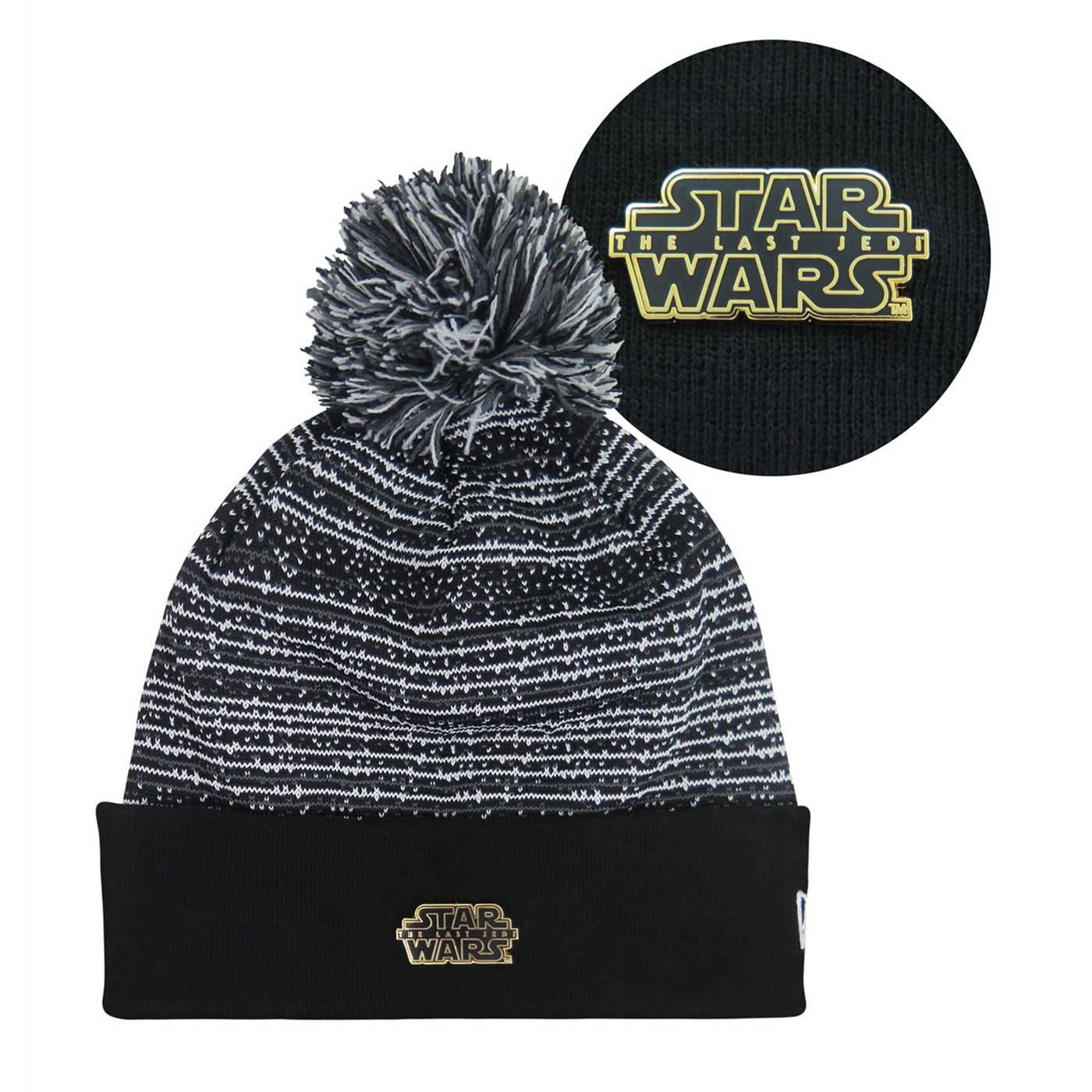 Stars Wars The Last Jedi Badge FBWY Beanie, Black