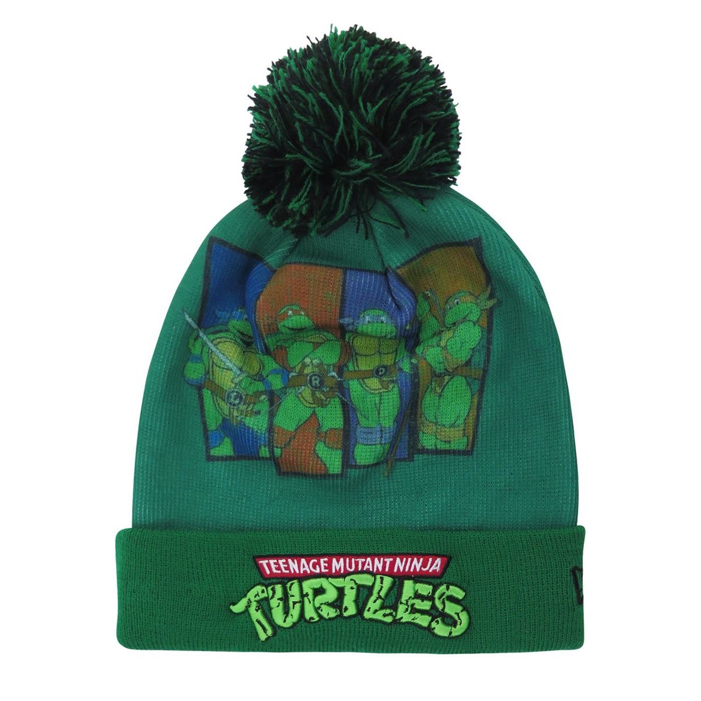 Teenage Mutant Ninja Turtles Kids Pom Pom Youth Beanie, Green