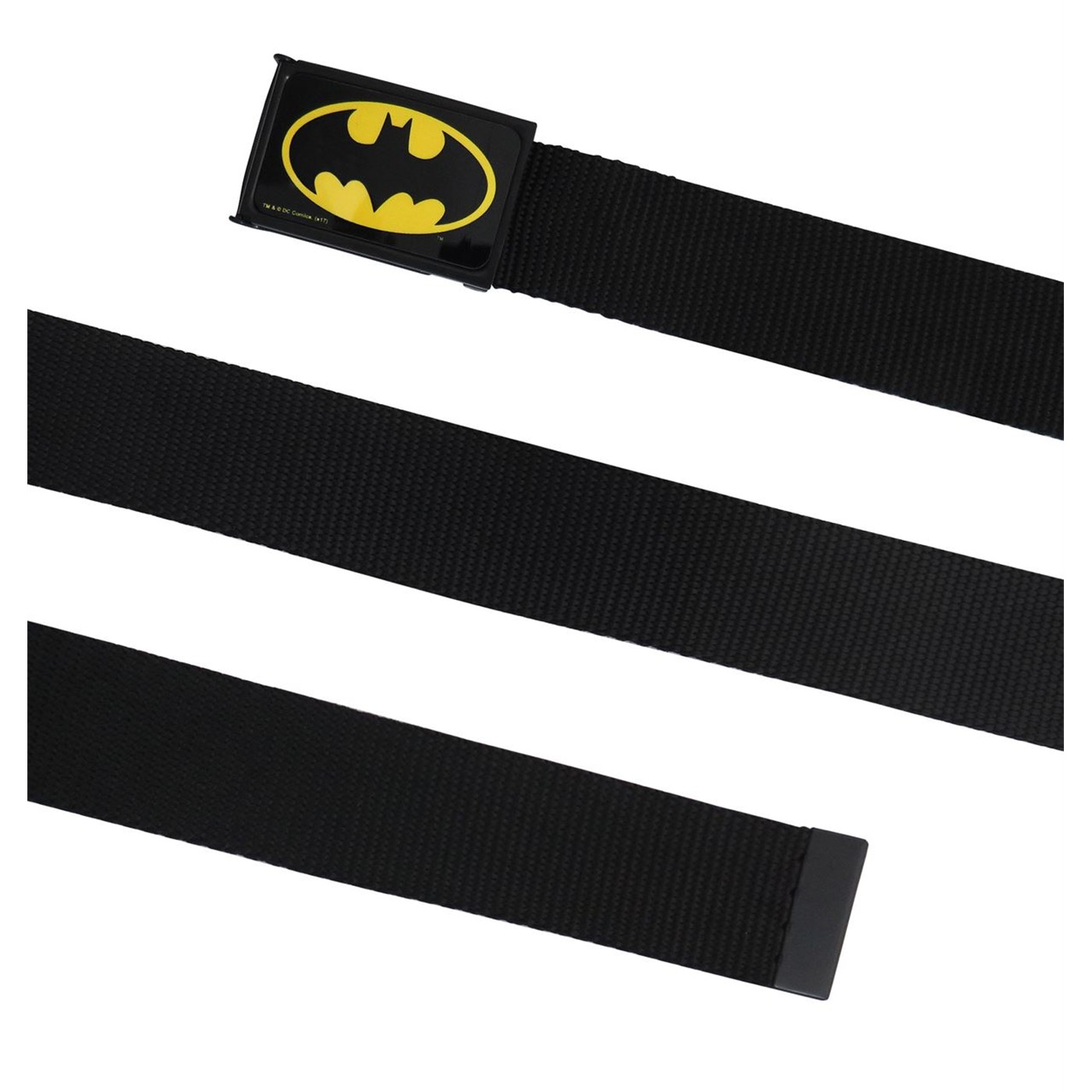 Batman Classic Symbol Black Web Belt, Black