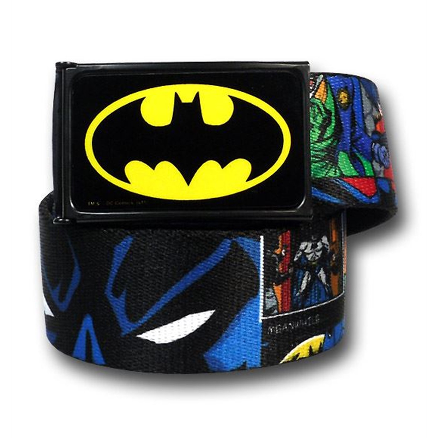 Batman Vs. Joker Comic Panel Web Belt, Black