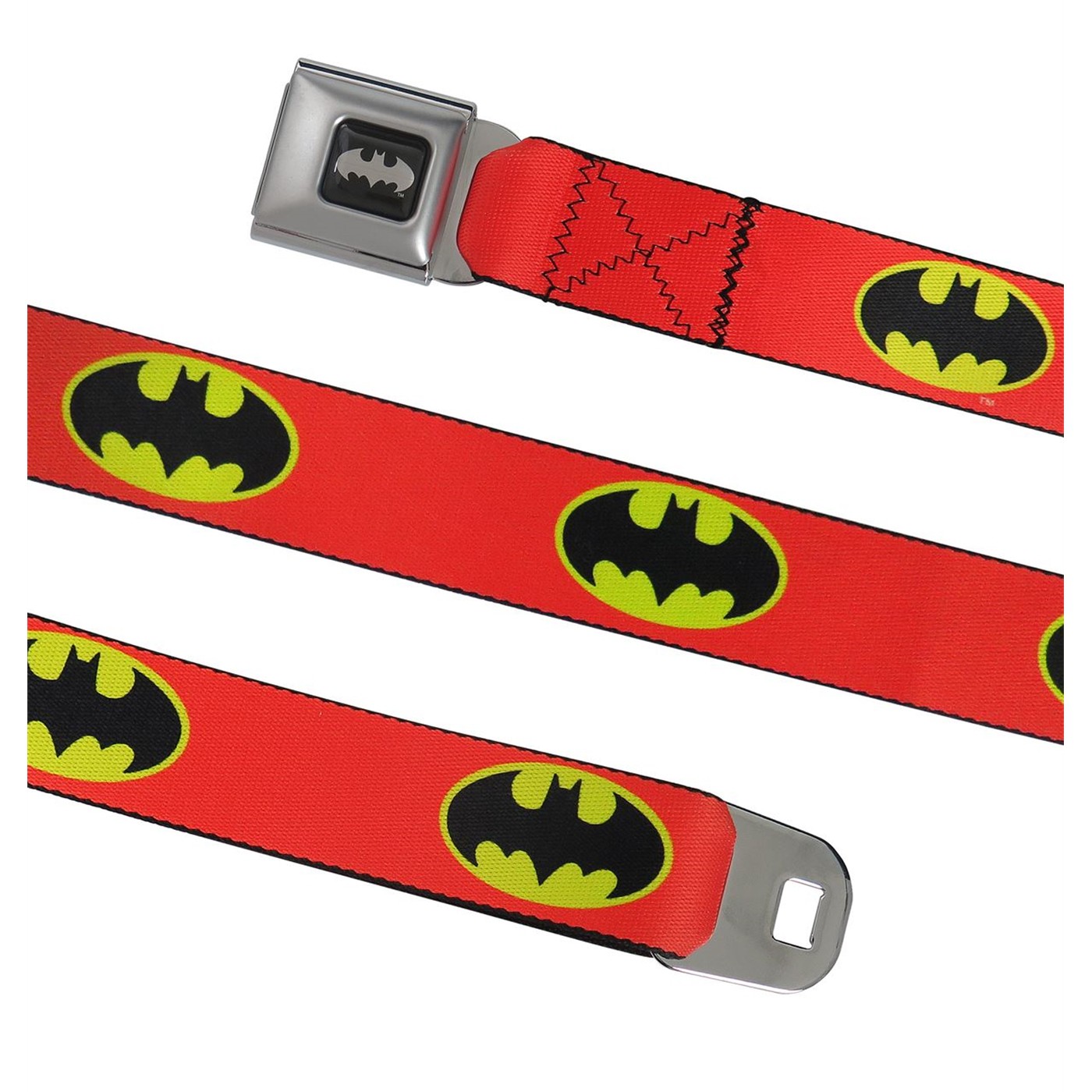 Batman Symbol Orange Seatbelt Belt, Orange