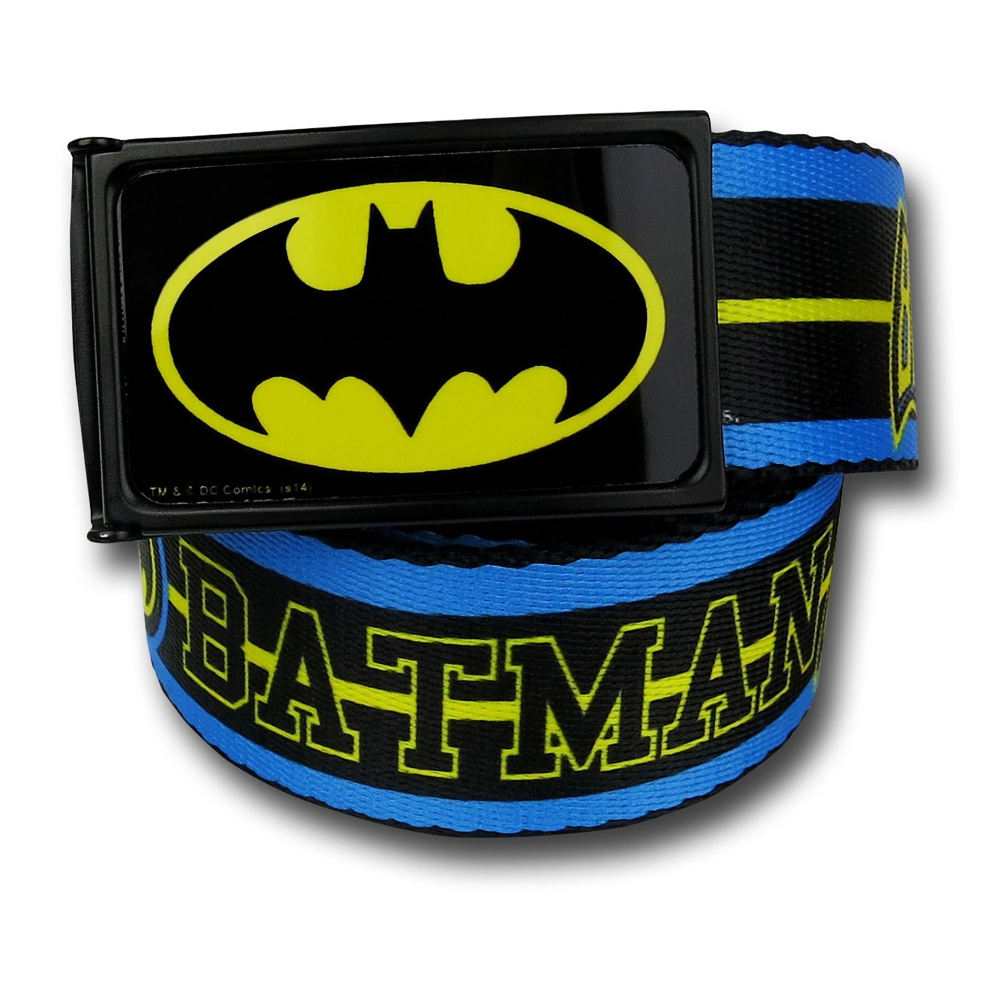 Batman Yellow & Blue Web Belt, Yellow