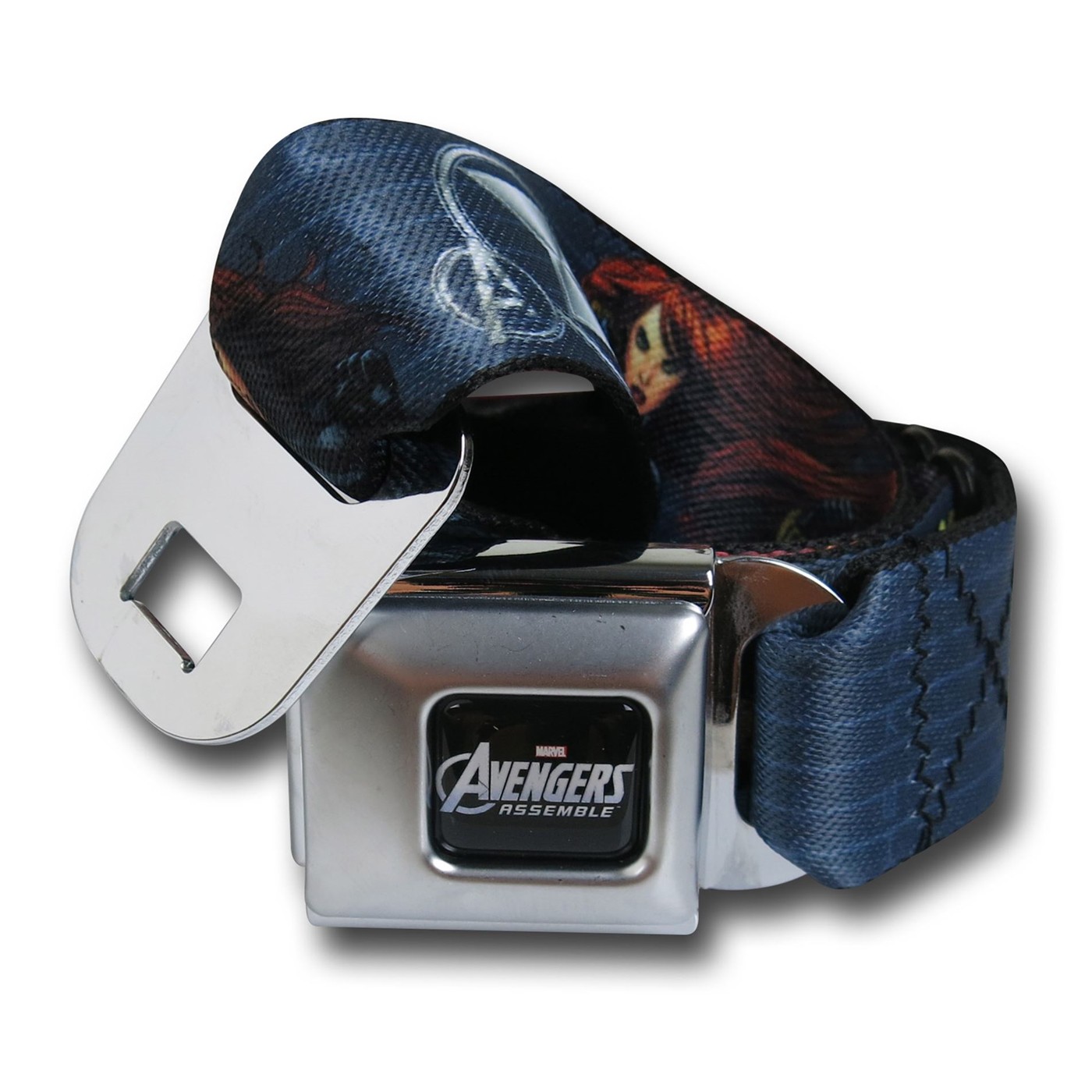 Black Widow Seatbelt Belt, Grey