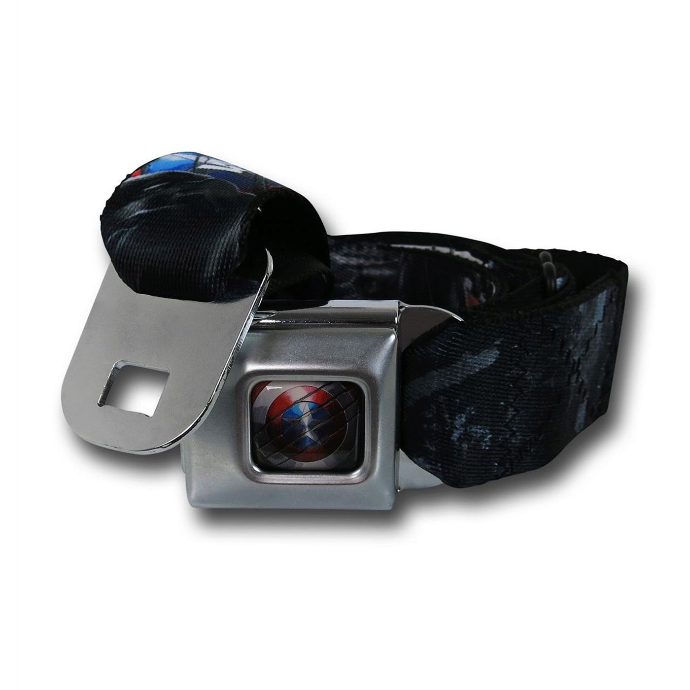 Captain America Civil War 'Vs' Seatbelt Belt, Black