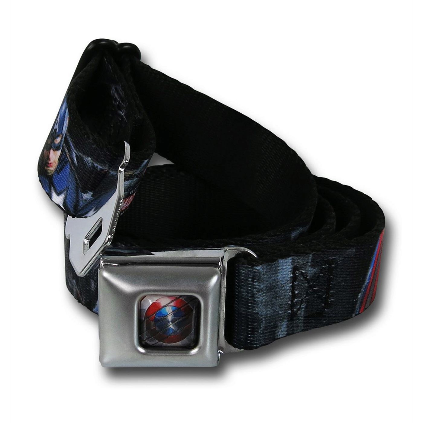Captain America Civil War 'VS' Kids 1.0 Seatbelt Belt, Black